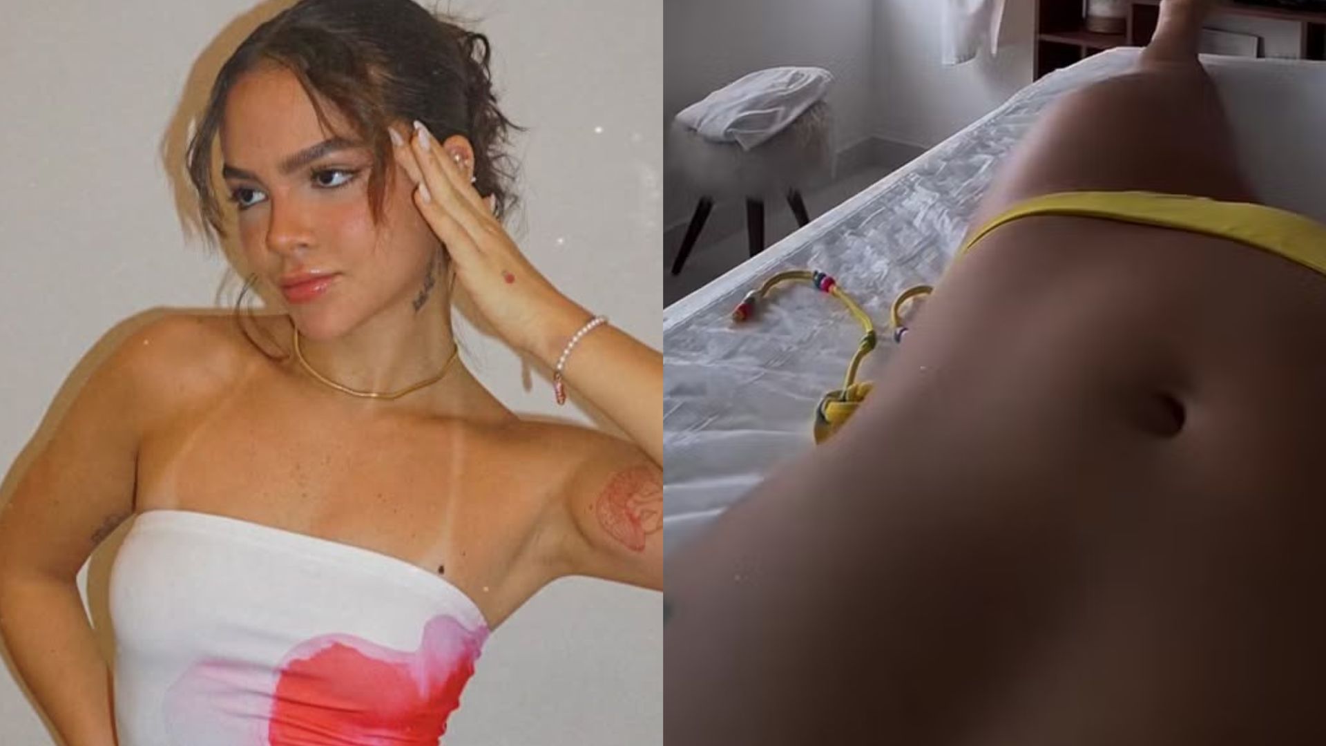 De biquíni, Mel Maia mostra resultado do corpo após drenagem linfática