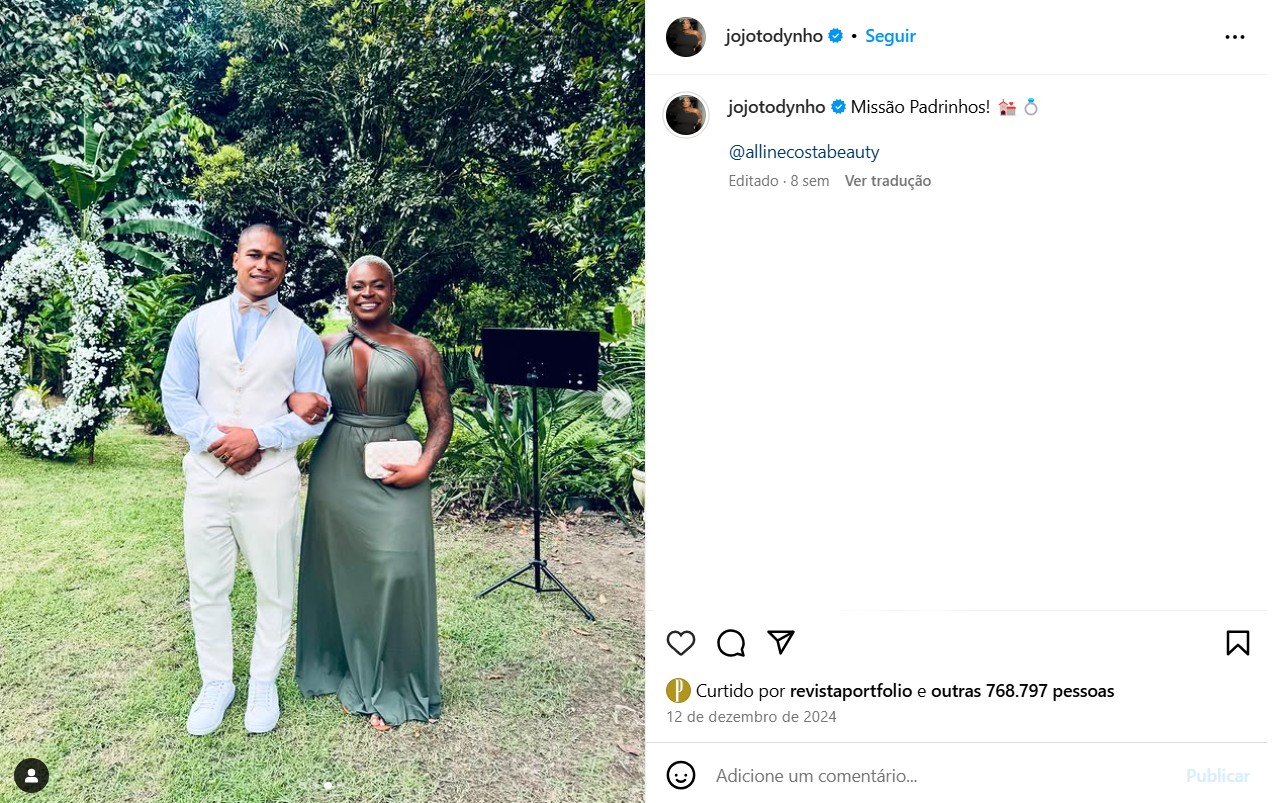 Jojo Todynho e Thiago Gon&ccedil;alves - Foto: Reprodu&ccedil;&atilde;o / Instagram