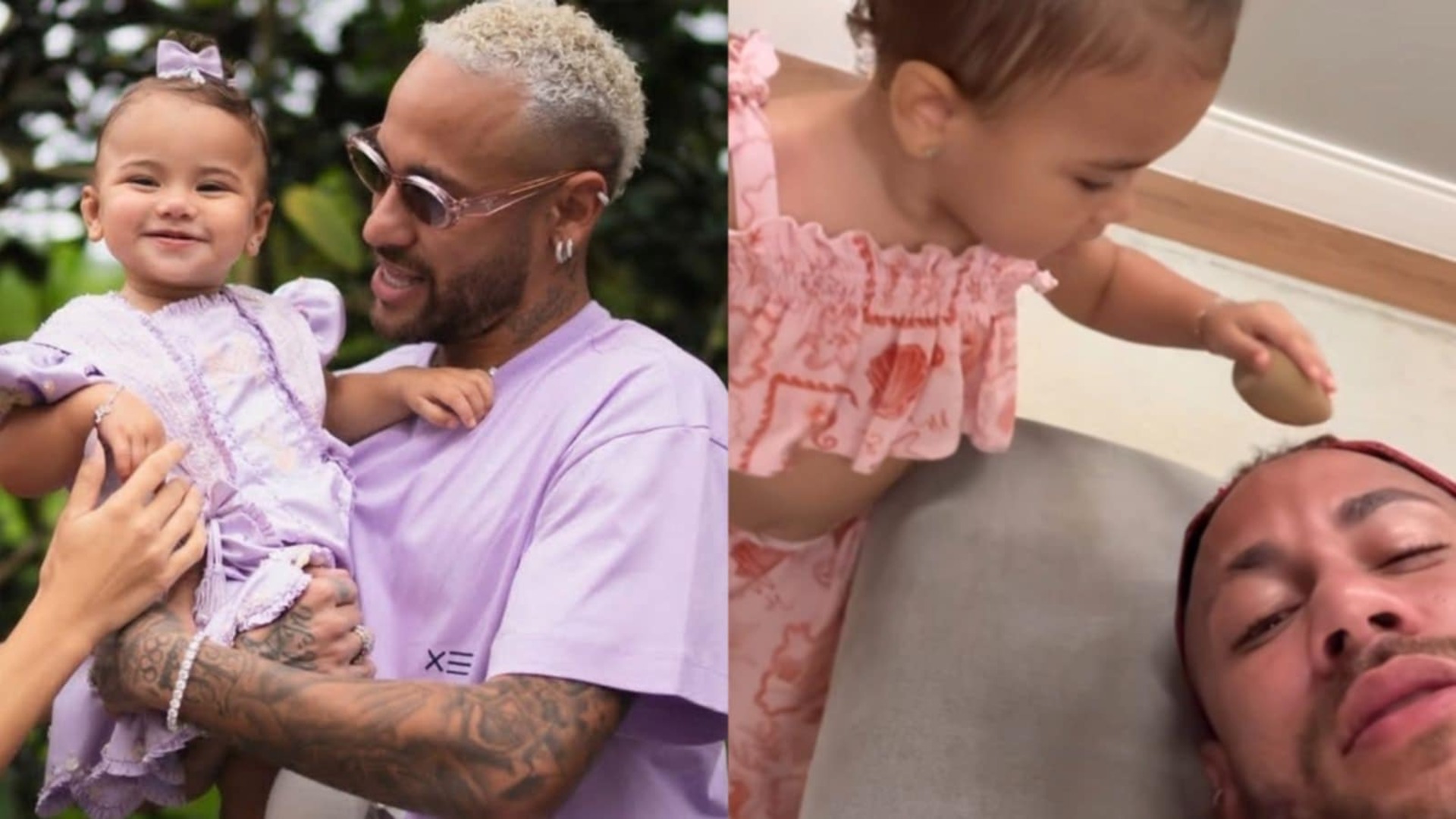 Neymar encanta ao mostrar Mavie fazendo maquiagem nele; veja
