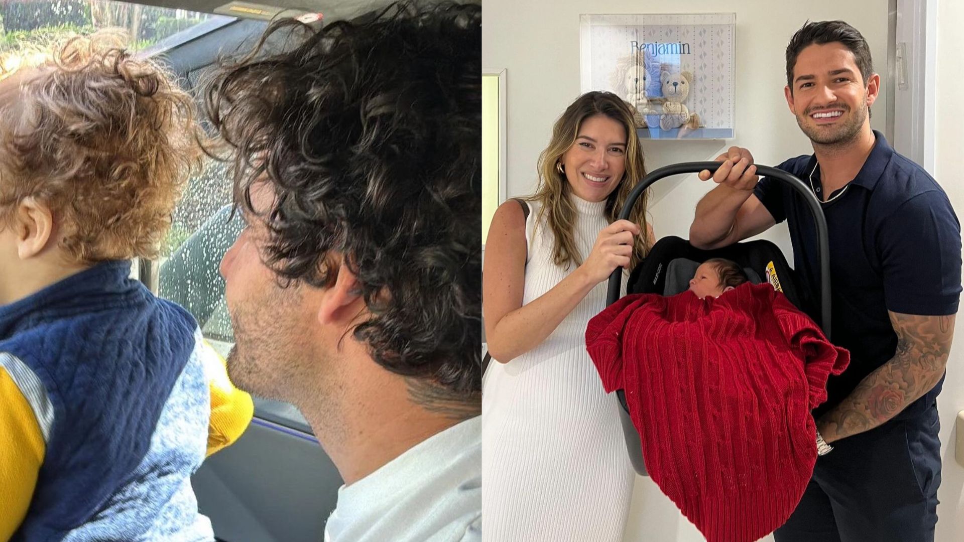 Alexandre Pato encanta com foto rara ao lado do filho com Rebeca Abravanel