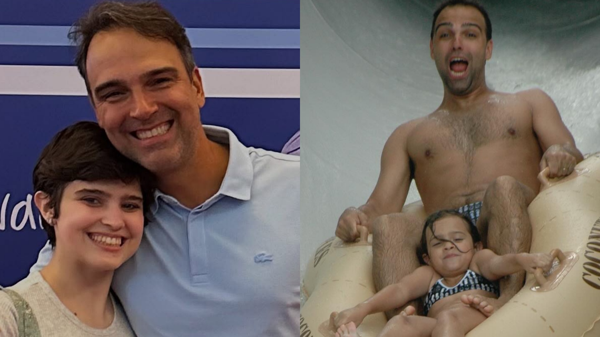 Tadeu Schmidt posta cliques raros no aniversário da filha: ‘Seja feliz’