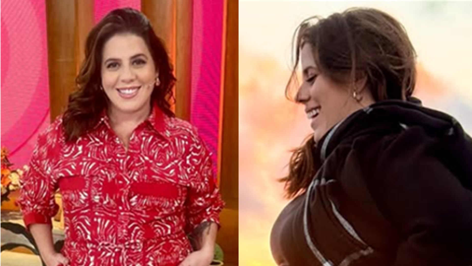 Tá crescendo! Tati Machado mostra barriga de grávida em foto com o marido: ‘Nós três’
