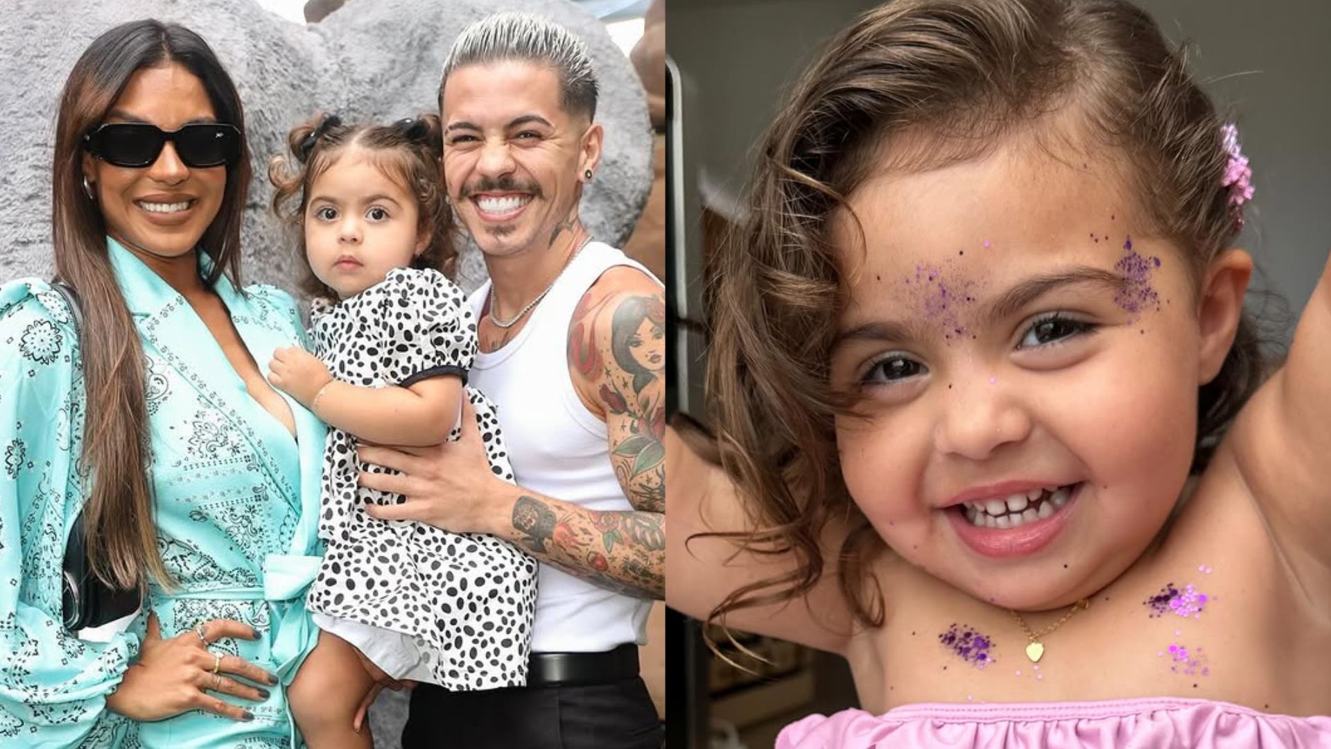 Filha de Biel e Tays Reis encanta ao surgir produzida para o Carnaval