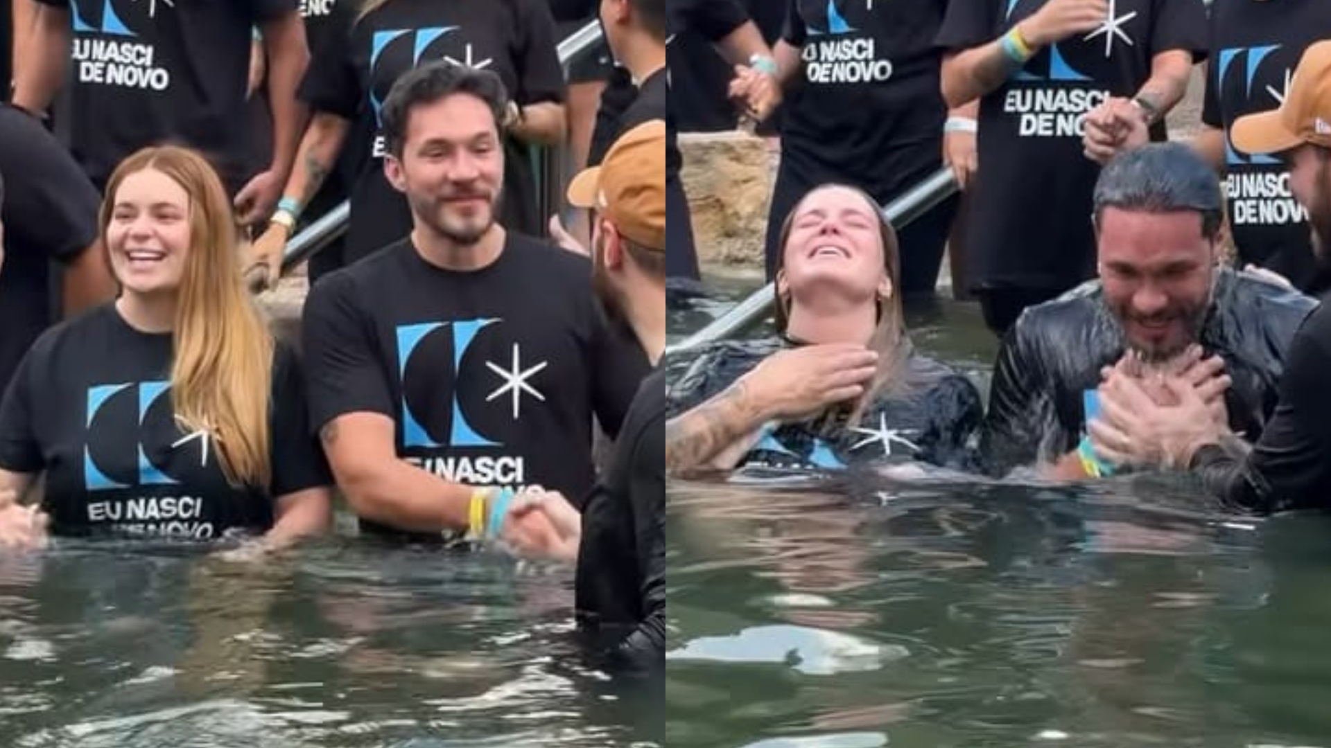 Viih Tube e Eliezer se batizam em igreja evangélica: ‘Nascemos de novo’