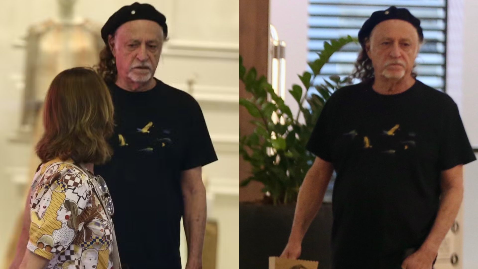 Alceu Valença faz aparição rara com a esposa durante passeio ao cinema