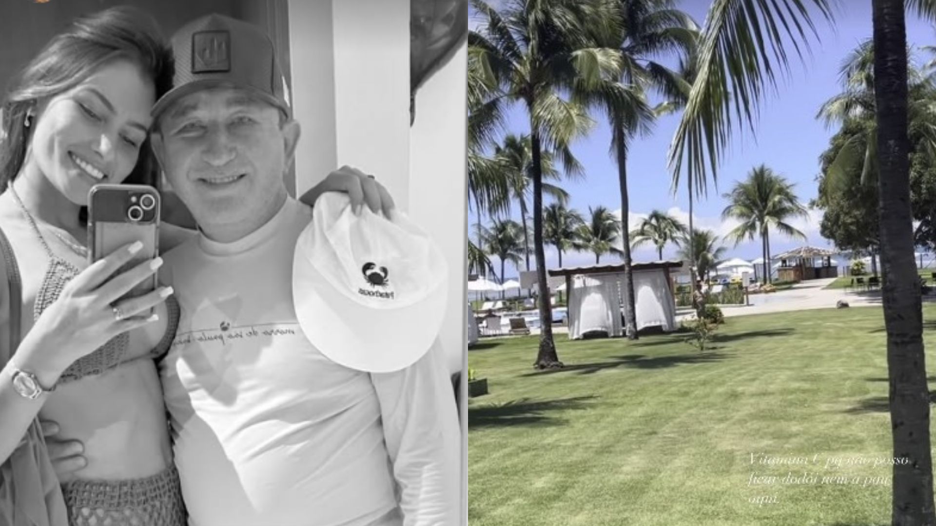 Amado Batista e a esposa curtem lua de mel em resort de luxo na Bahia