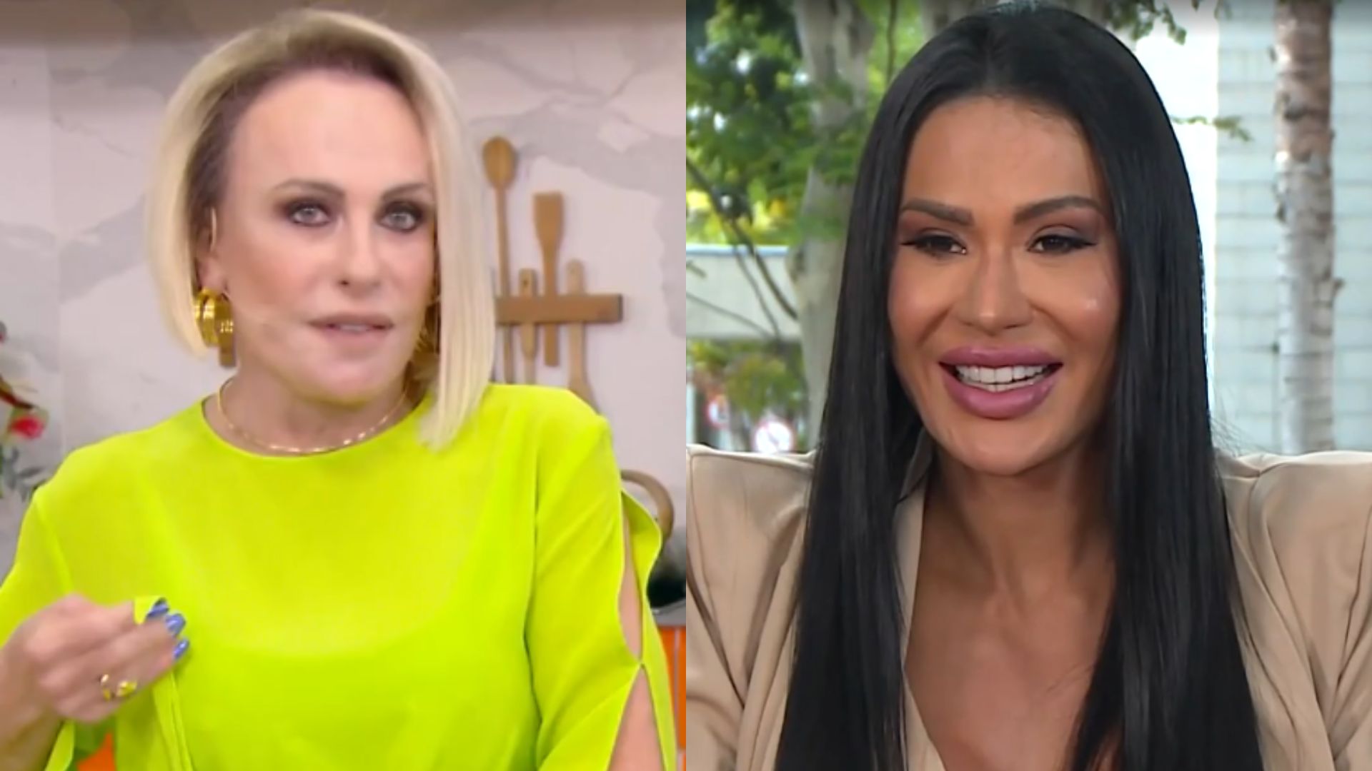 Ana Maria Braga comete gafe ao vivo durante entrevista com Gracyanne Barbosa