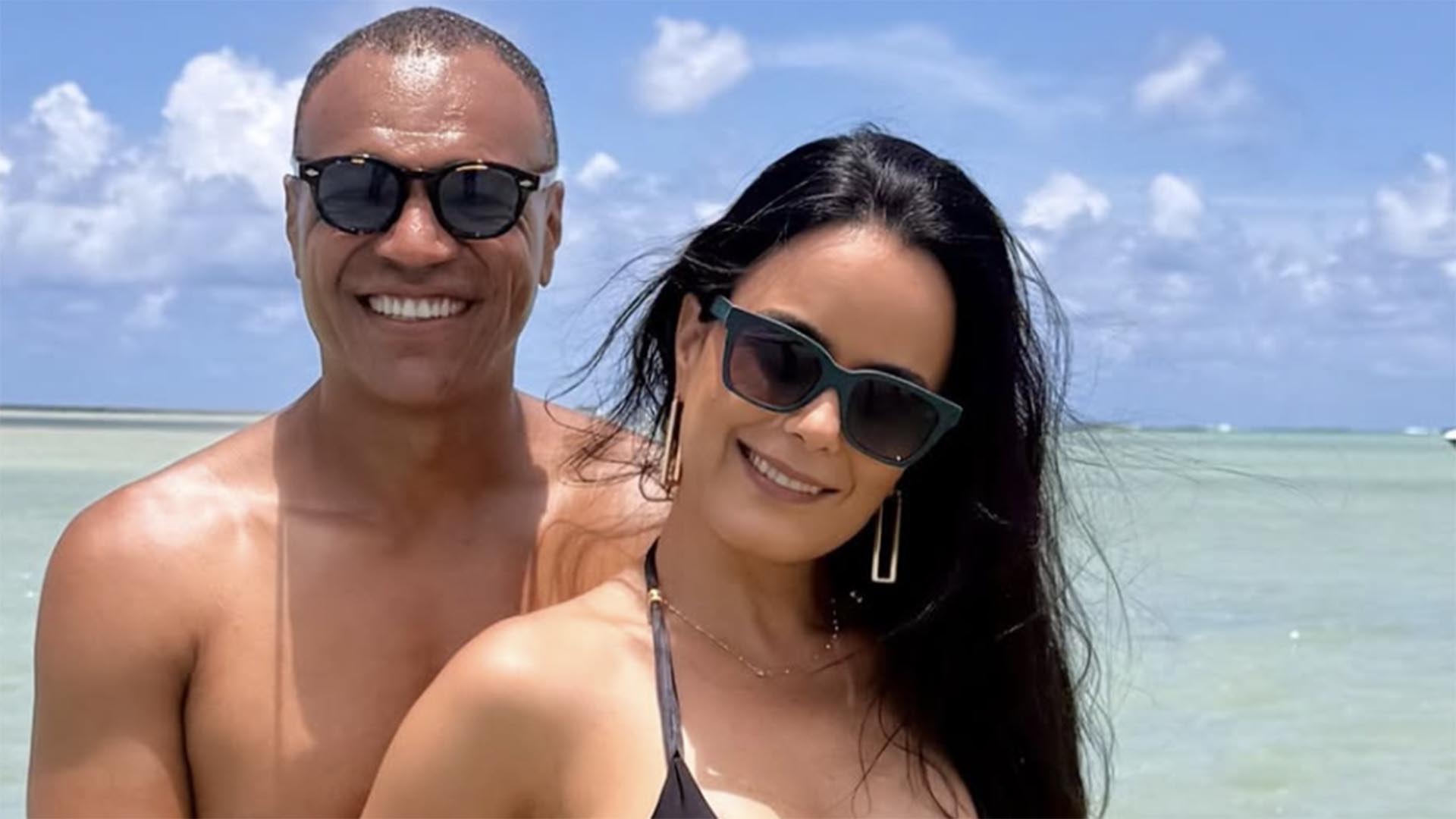 Luciele Di Camargo e Denilson festejam 15 anos de casados: ‘Paz para te aguentar’