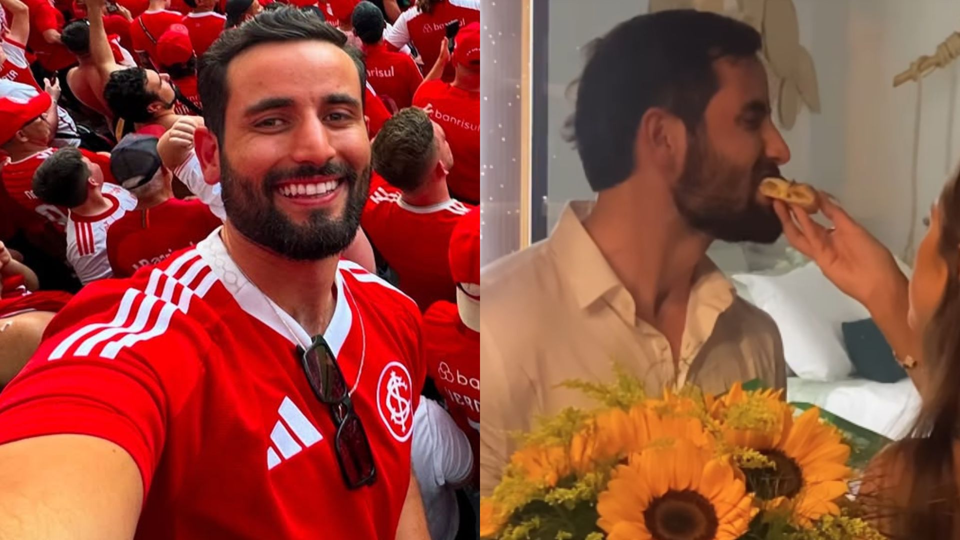 Ex-BBB Matteus Amaral surge em clima de romance com affair durante festa
