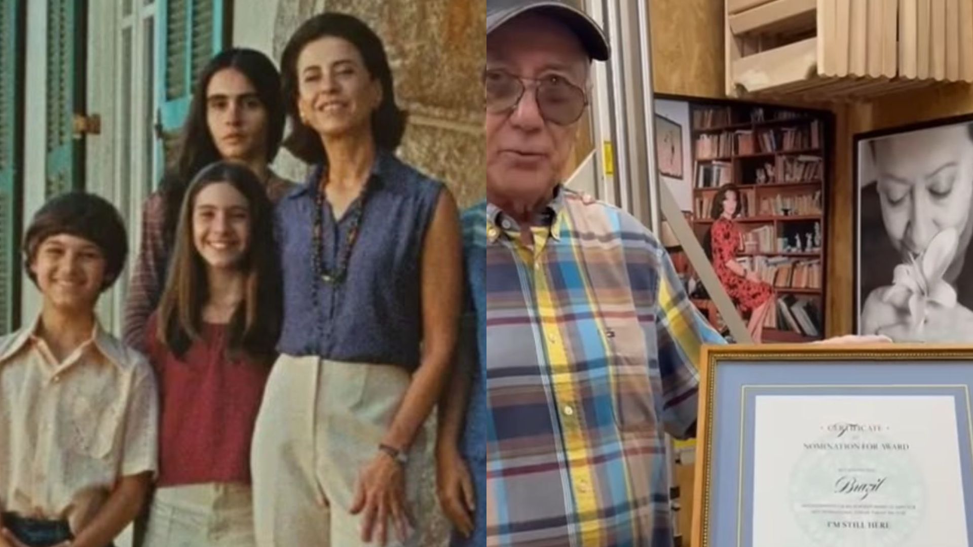Fernanda Torres exibe ‘diploma’ e envelope do Oscar de “Ainda Estou Aqui” emoldurados