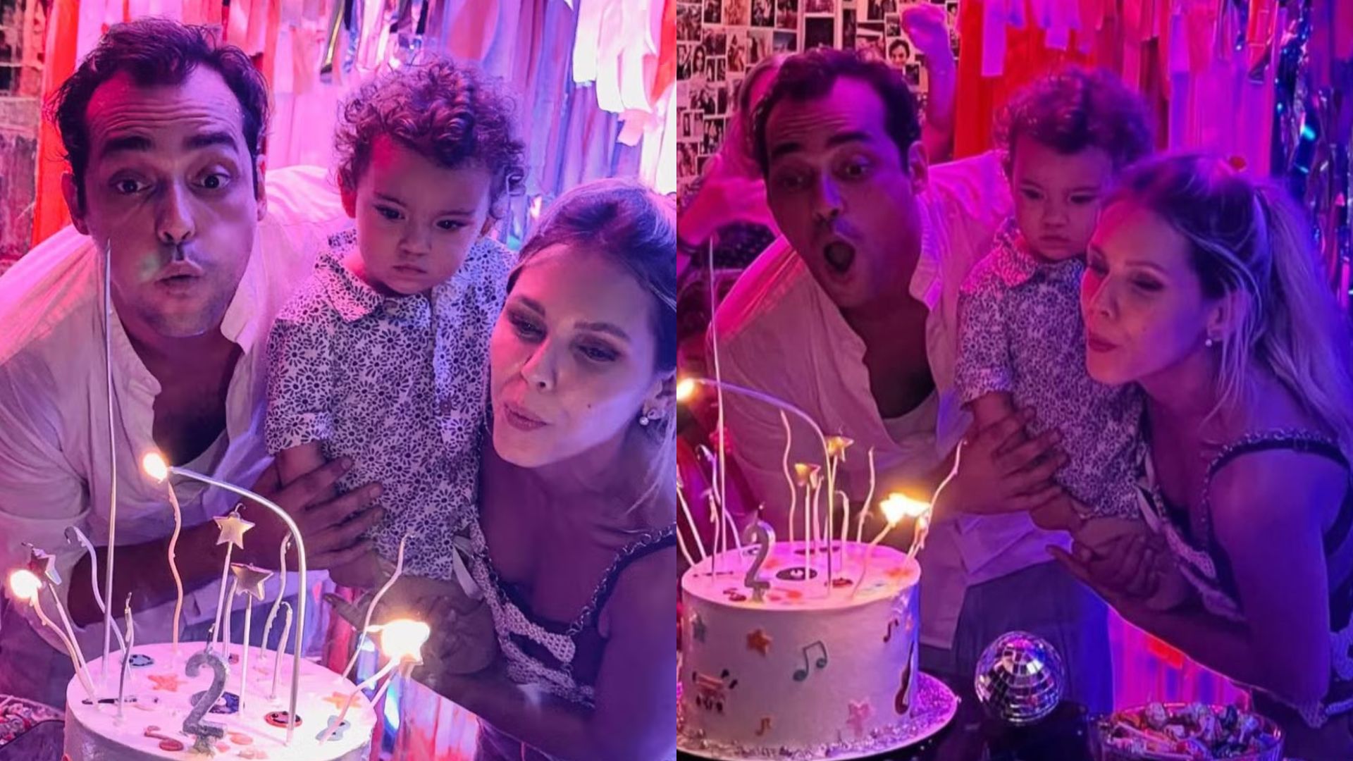 Eduardo Sterblitch e Louise D’Tuani celebram 2 anos do filho com festa temática