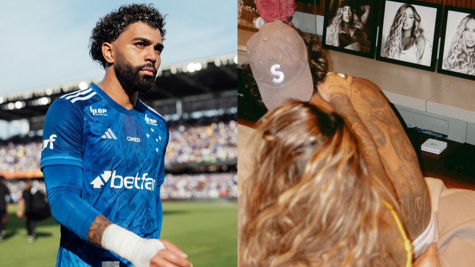 Gabigol divide fotos de momento romântico com Rafaella Santos