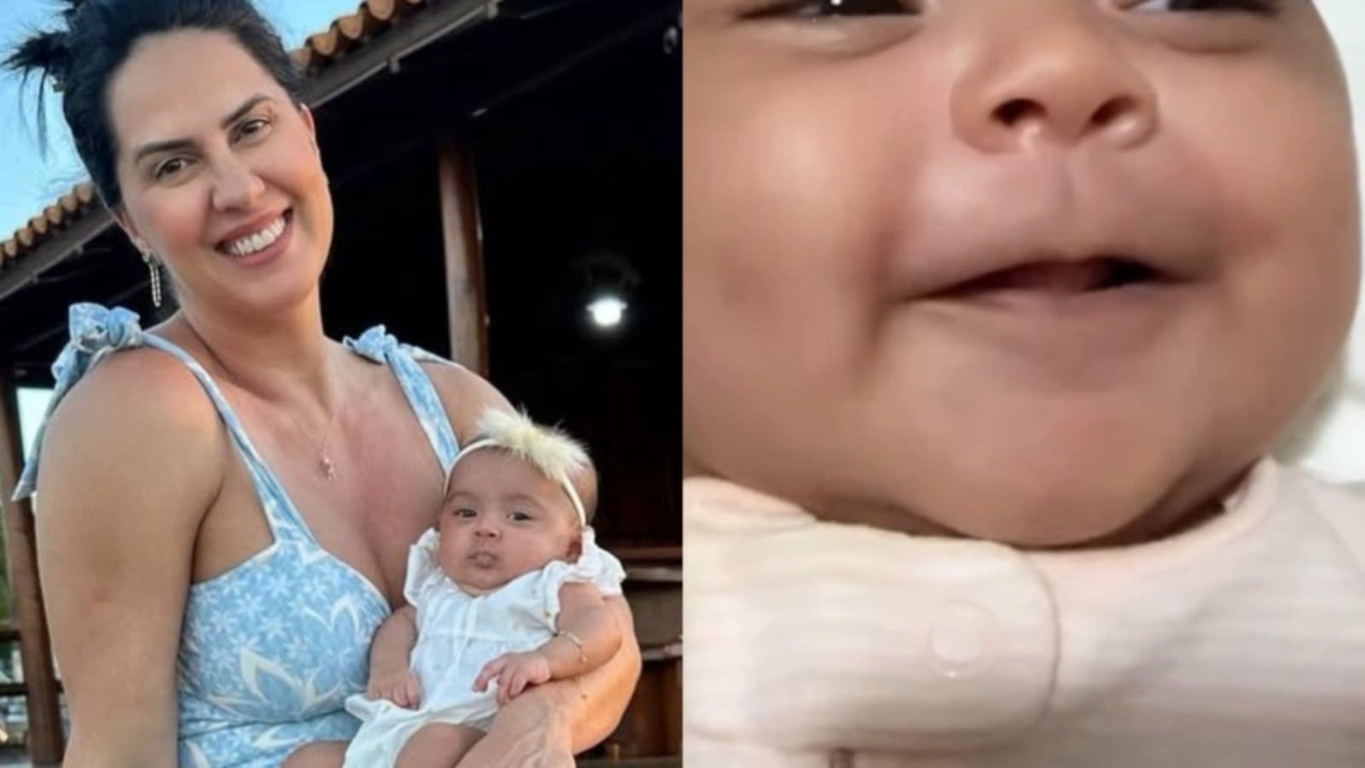 Graciele Lacerda explode o fofurômetro ao mostrar sorriso banguelo da filha