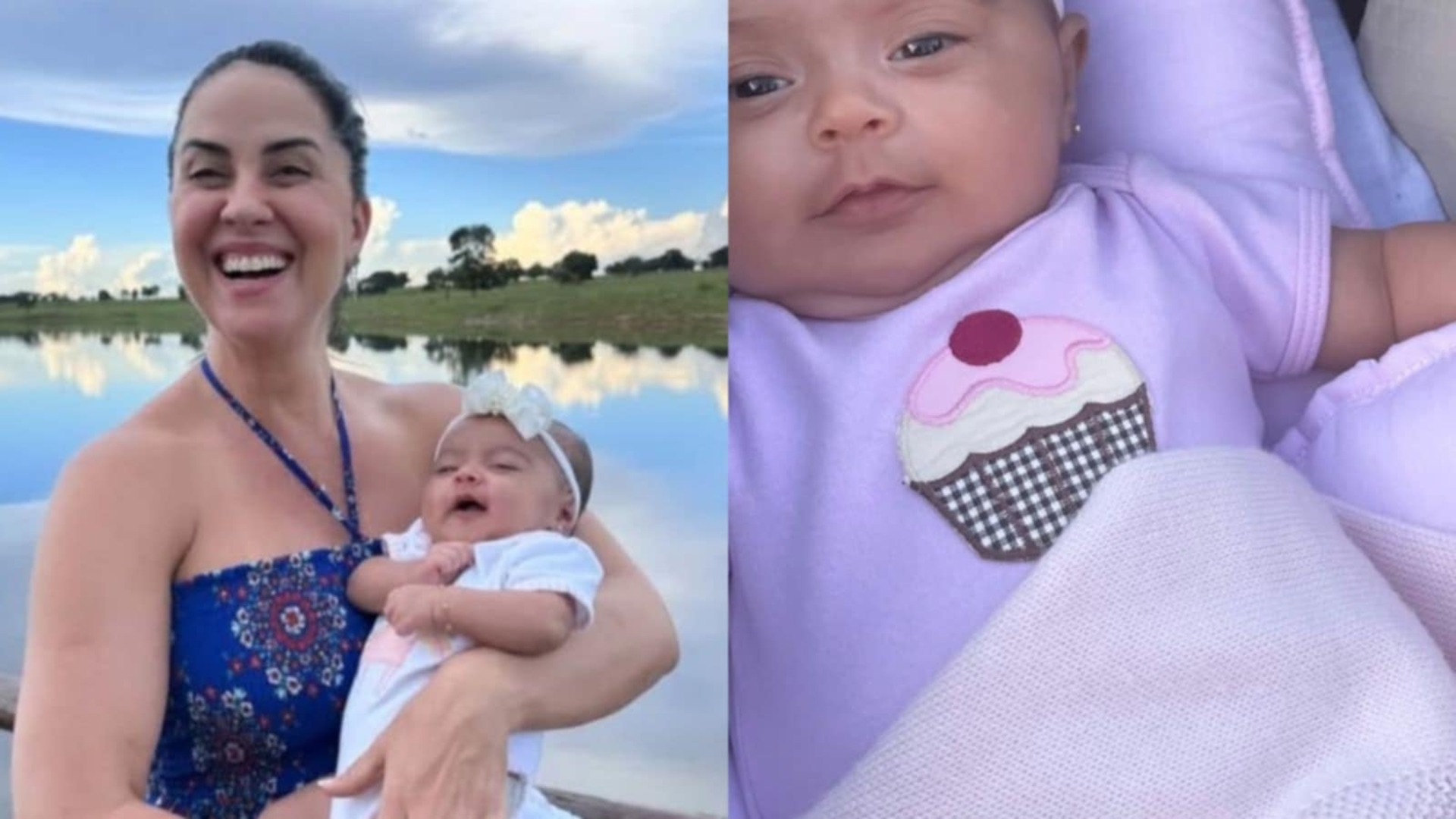 Graciele Lacerda fala sobre cor dos olhos da filha: ‘Tem horas’