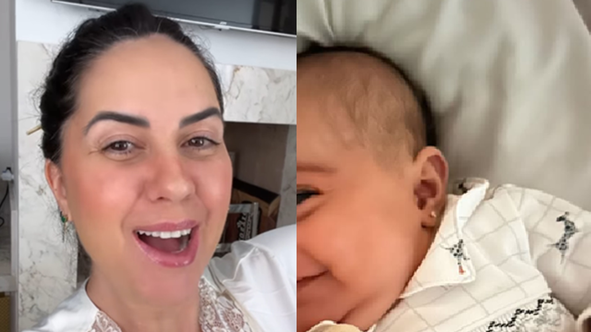 Graciele Lacerda celebra três meses de Clara, filha com Zezé Di Camargo, com foto inédita
