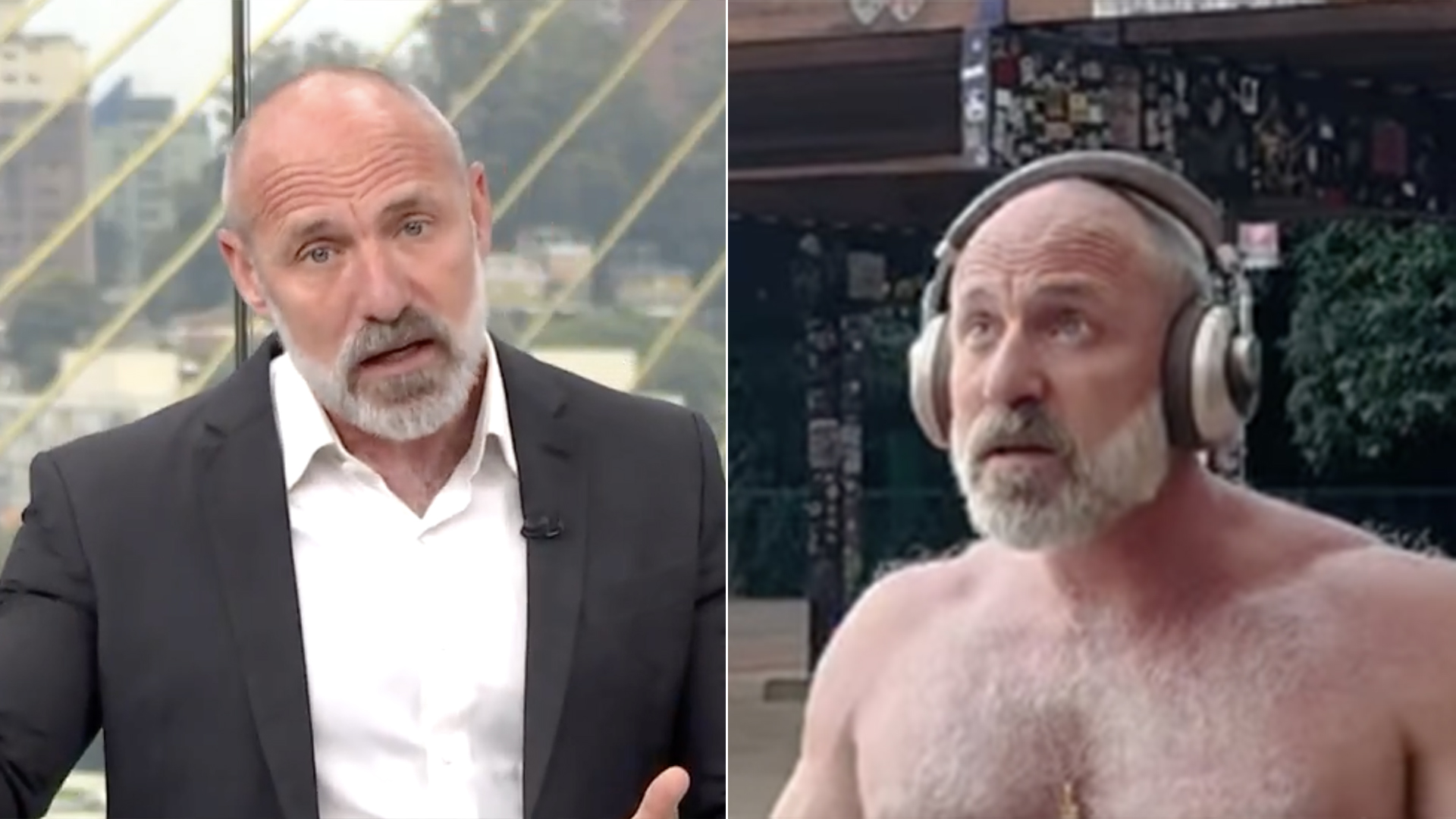 Marcio Rachkorsky, do SP1, surge sem camisa e exibe os músculos definidos