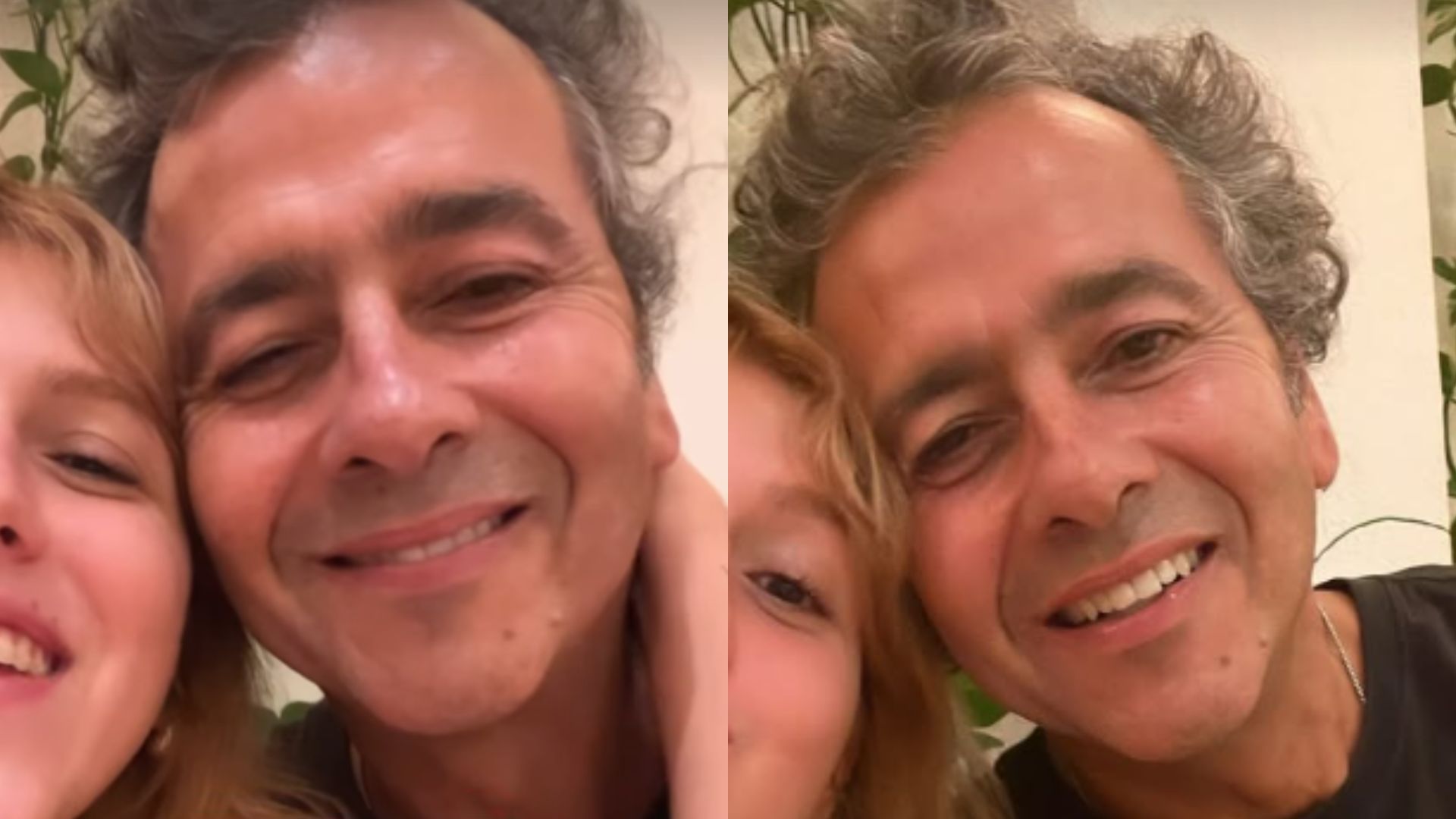 Marcos Palmeira faz rara aparição em vídeos com a filha