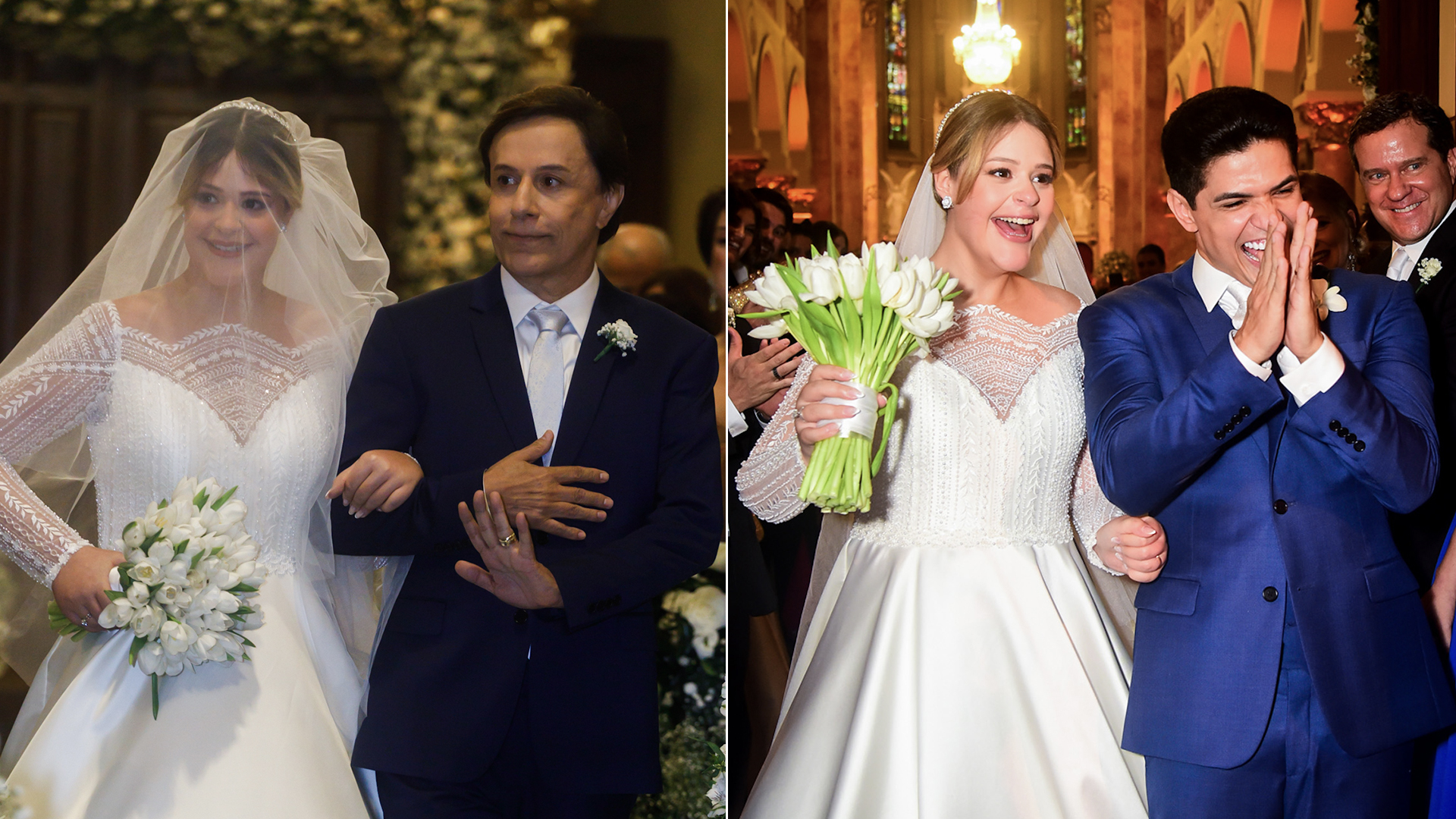 Filha de Tom Cavalcante, Maria Cavalcante se casa com Cristiano em cerimônia religiosa