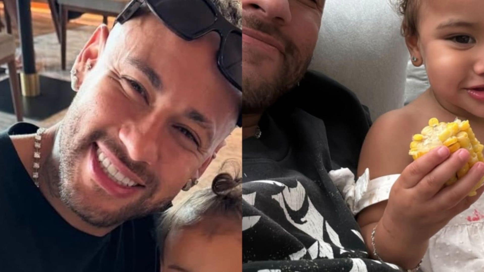 Neymar encanta ao mostrar momento com sua segunda filha; veja