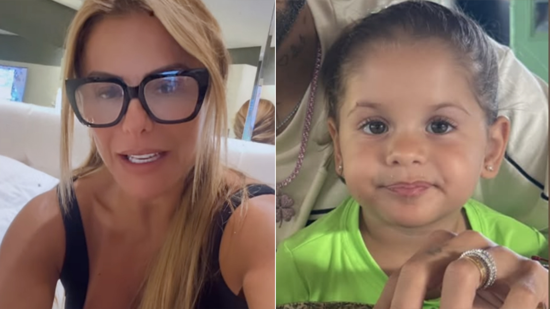 Poliana Rocha reage ao ver comentários envolvendo a neta Maria Flor