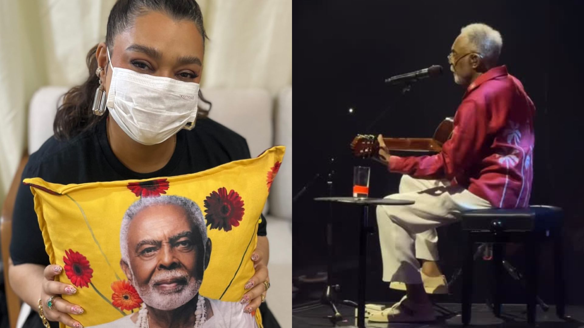 Preta Gil se emociona com homenagem do pai, Gilberto Gil, em show