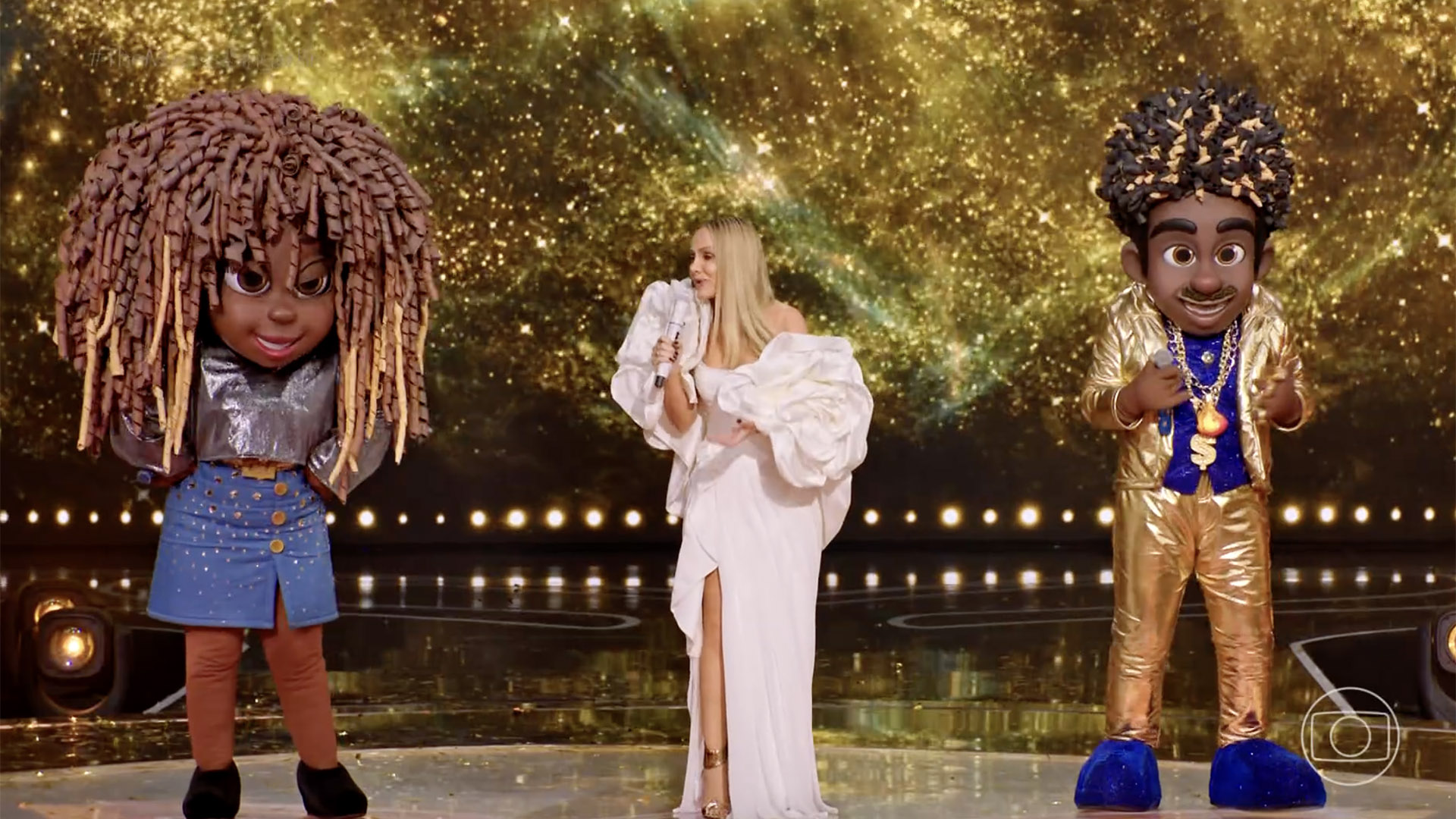Sol e Foguinho são desmascarados no The Masked Singer