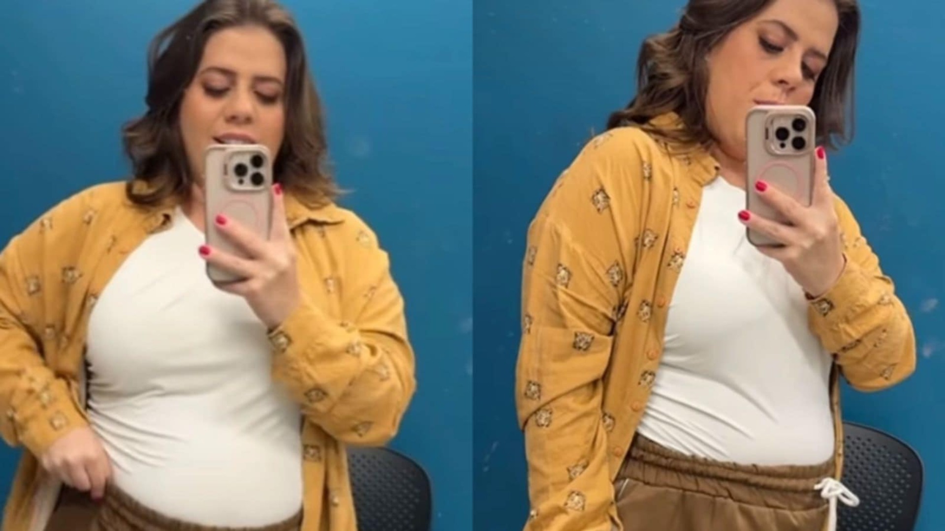 Grávida, Tati Machado compartilha perrengue com barriga: ‘Meio estranho’