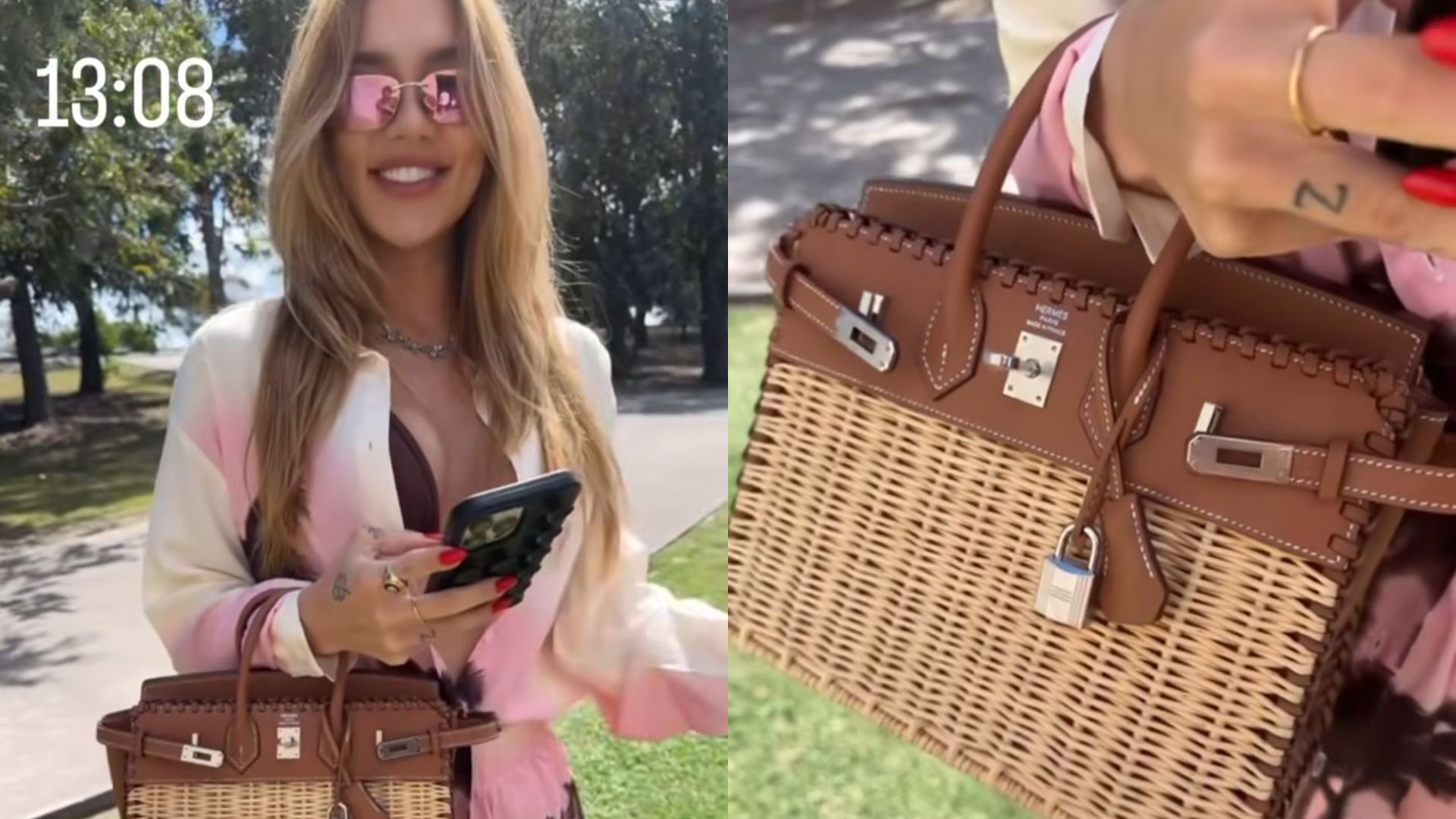 Virginia Fonseca exibe bolsa de luxo durante viagem ao Uruguai