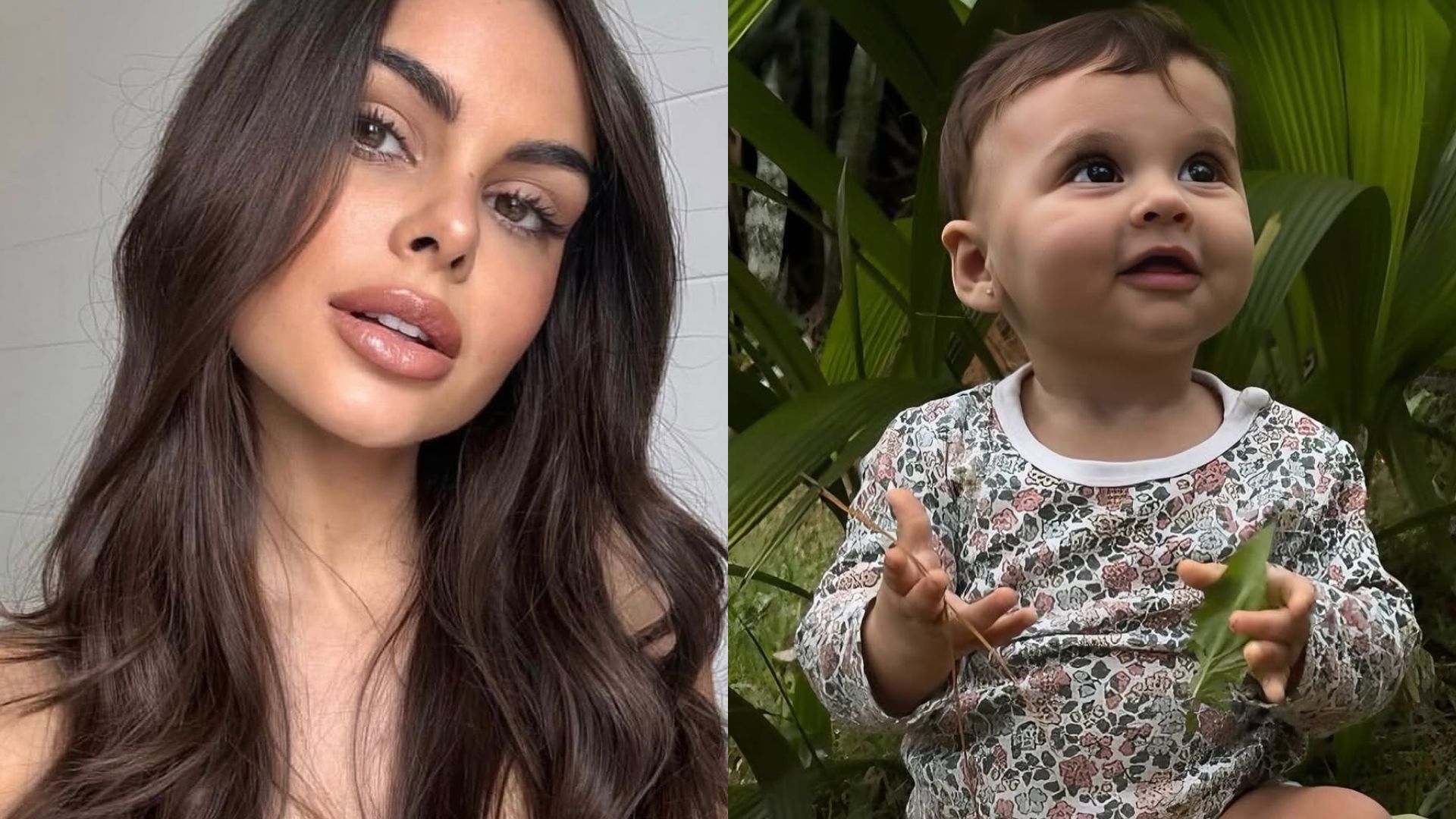 Amanda Kimberlly encanta ao mostrar Helena engatinhando em meio à natureza