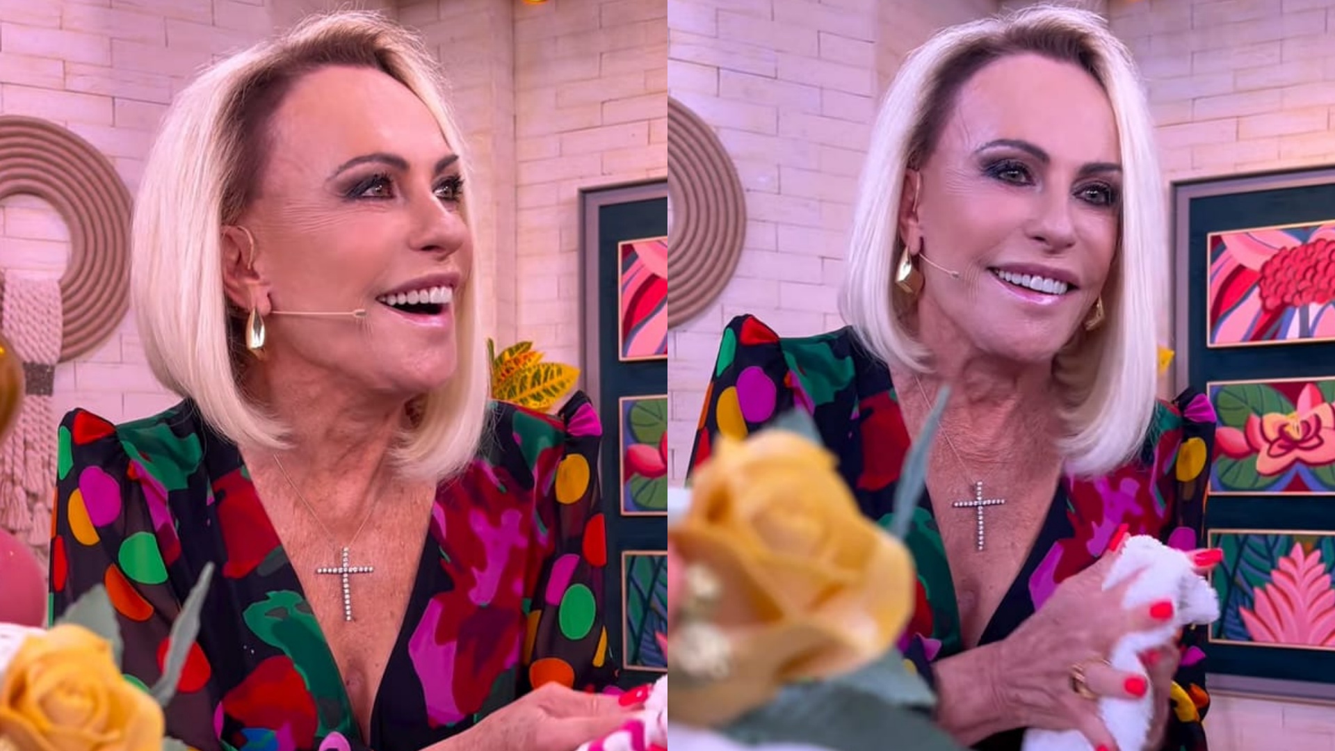 Ana Maria Braga aponta erro em presente que ganhou da produção do ‘Mais Você’