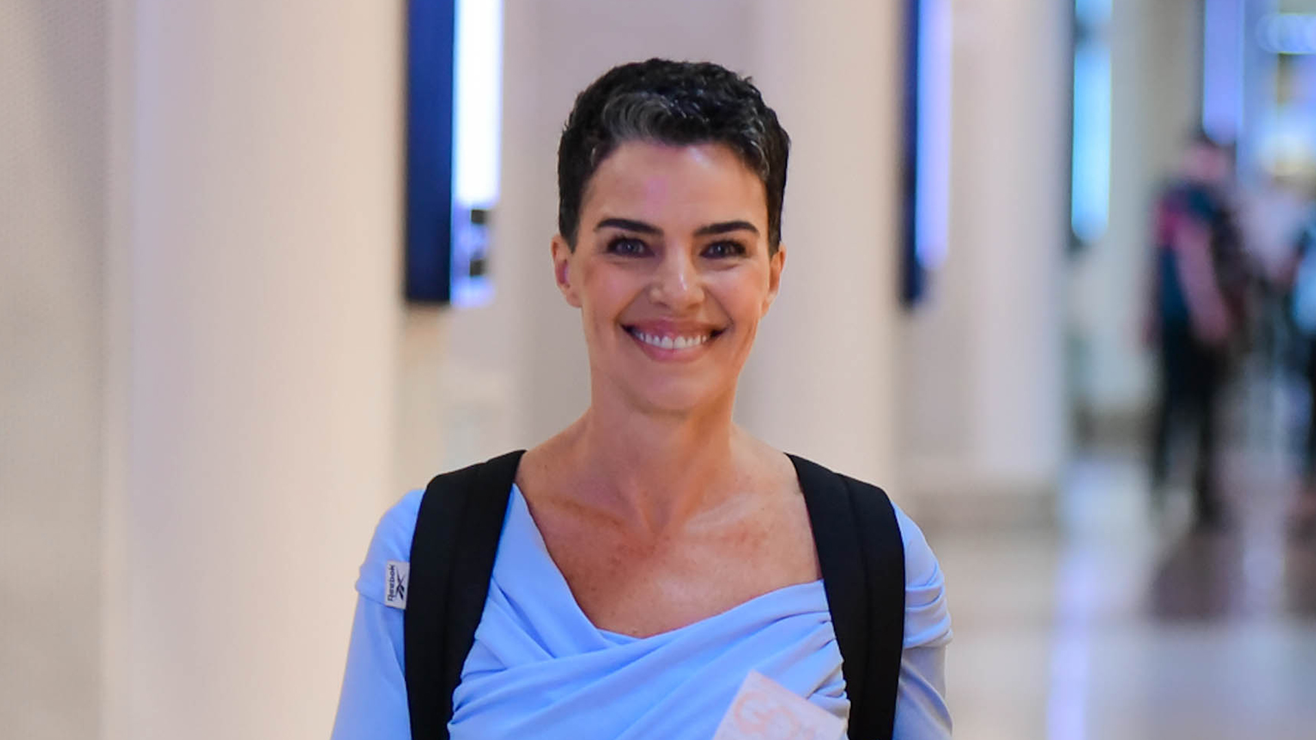 Ana Paula Arósio no aeroporto