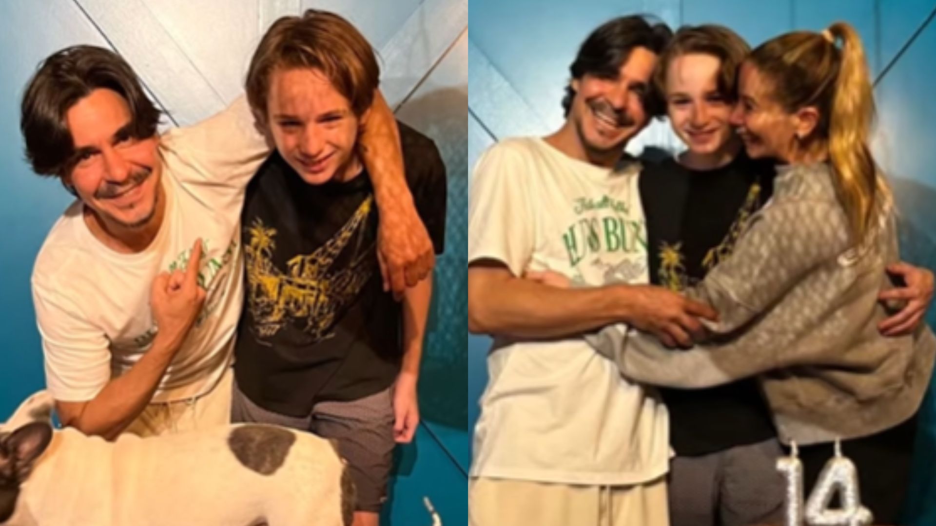 André Gonçalves celebra 14 anos do enteado, filho de Danielle Winits