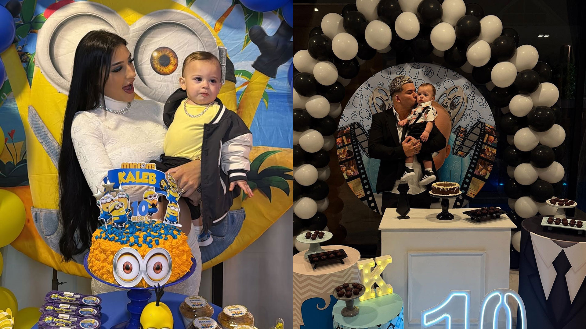 Bia Miranda e Buarque fazem festas separadas para o filho