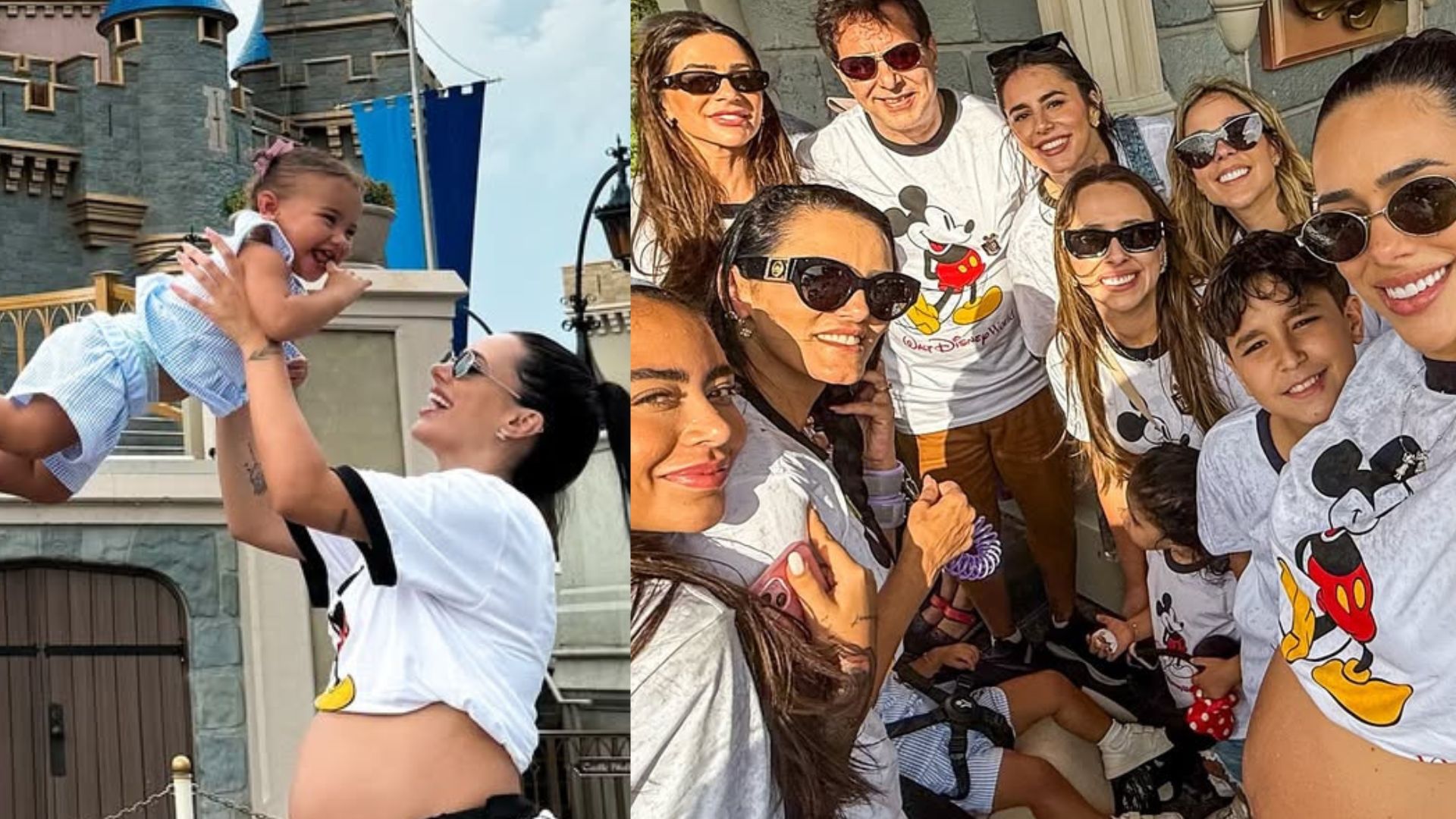 Bruna Biancardi curte passeio na Disney com Mavie e Rafaella Santos: ‘Em família’