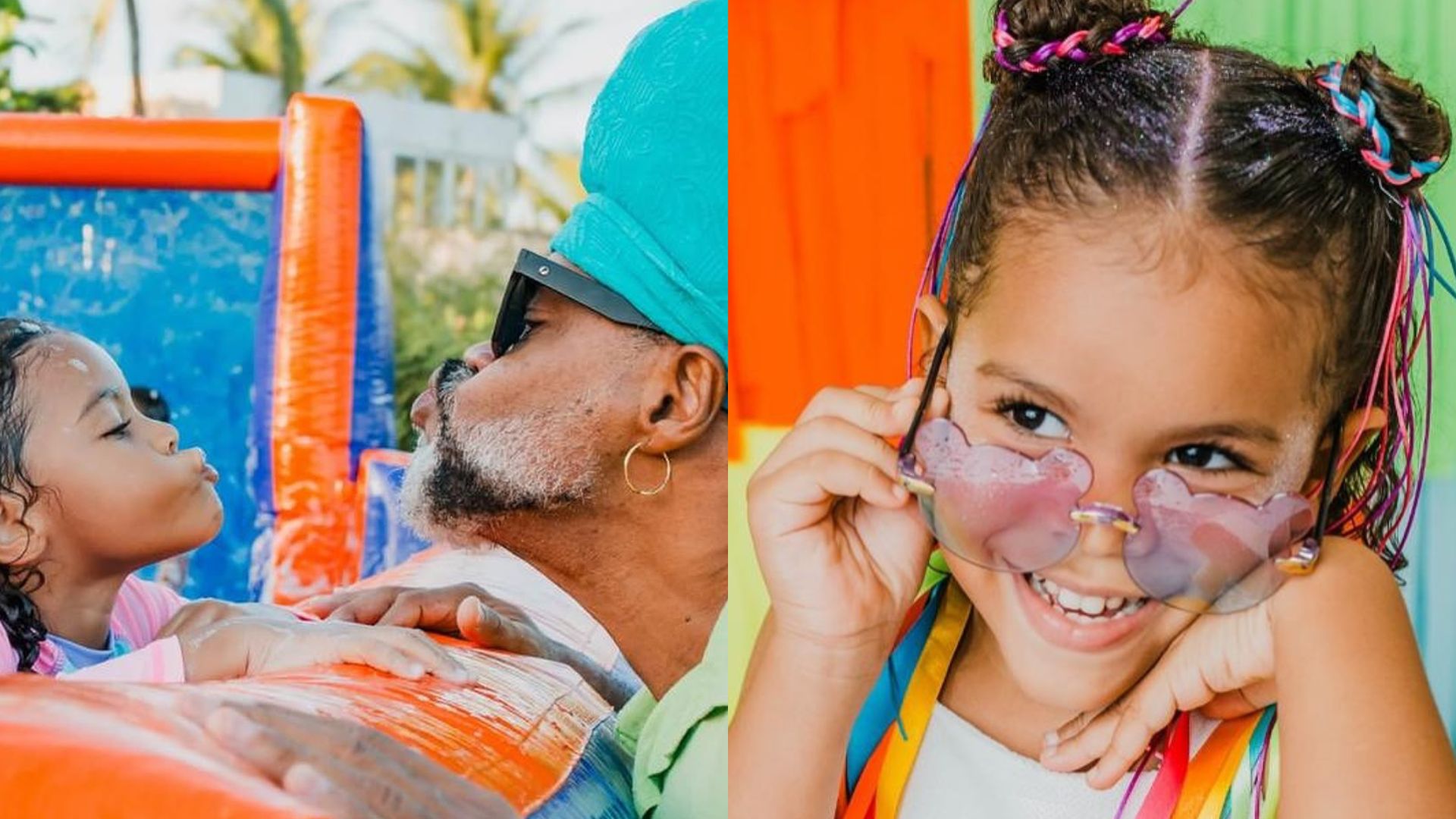 Carlinhos Brown posta fotos raras no aniversário da filha: ‘Amor indescritível’