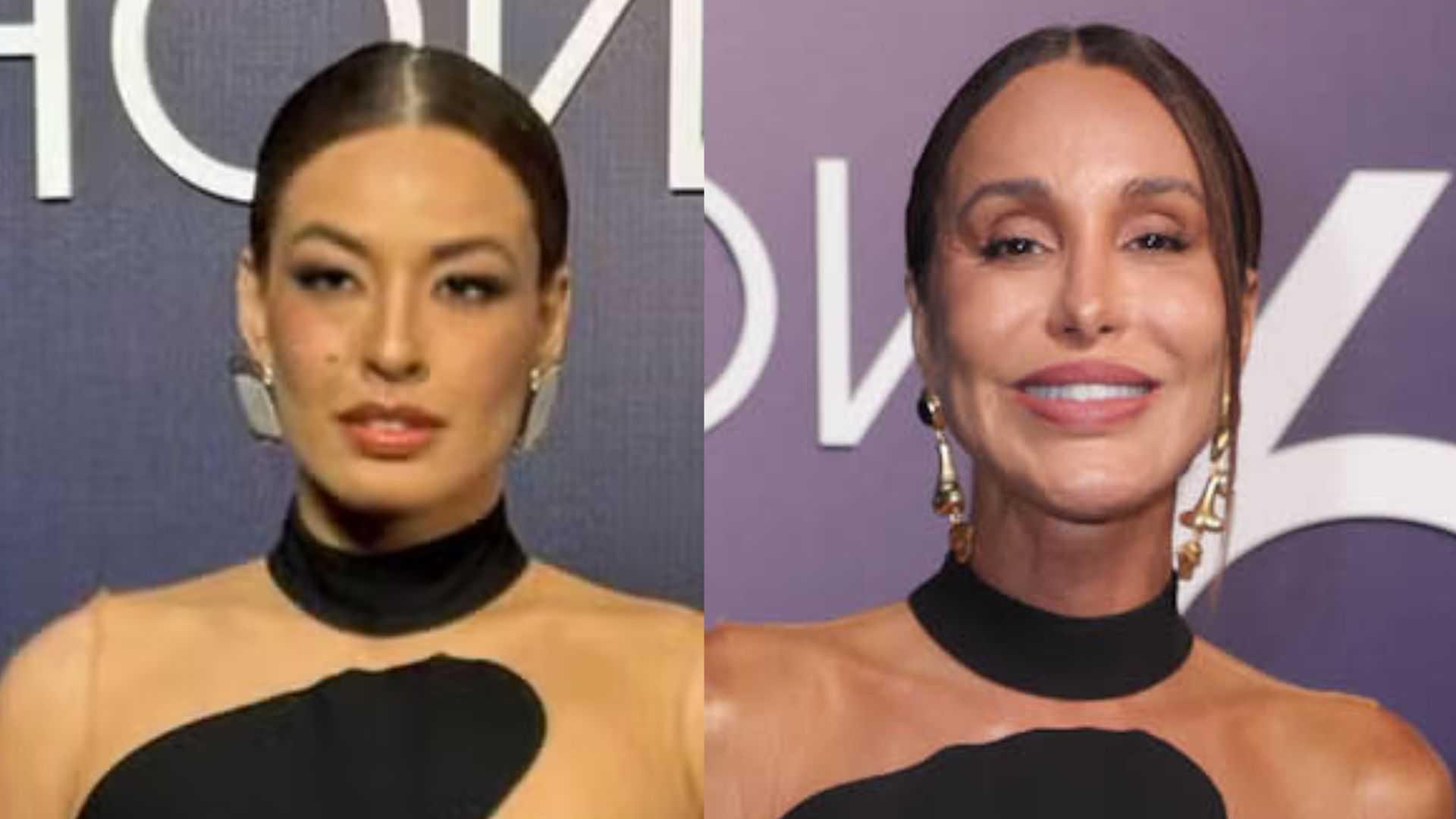 Beatriz Reis e Carol Marra usam o mesmo vestido em festa da Globo