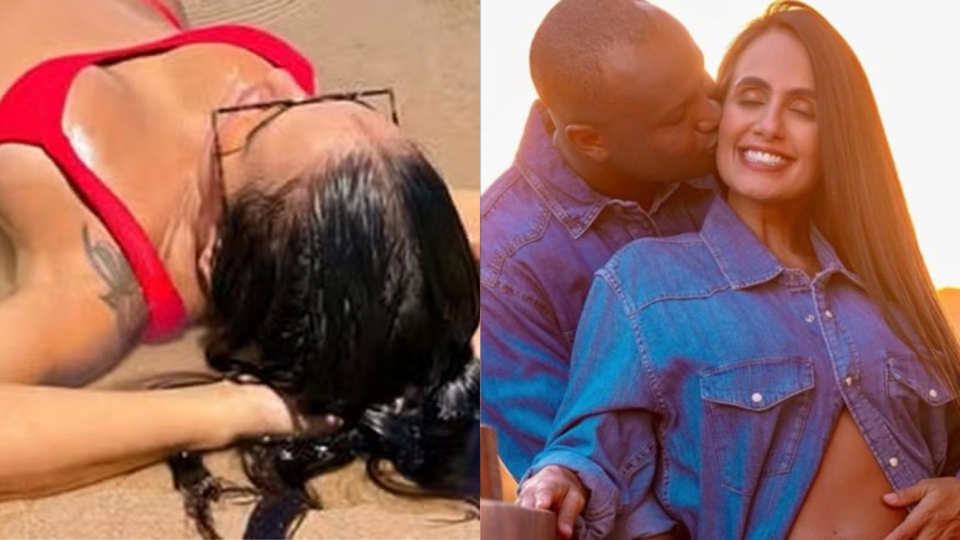Grávida de Thiaguinho, Carol Peixinho exibe barriga na praia após treino