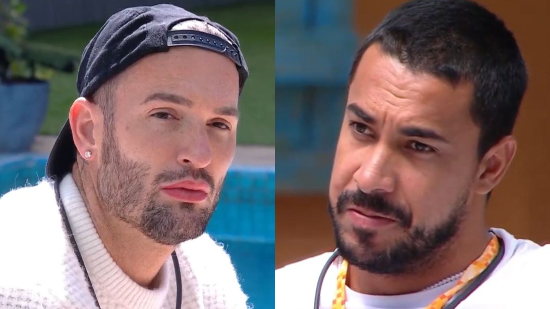 BBB 25: Mesmo em lados opostos no jogo, Maike tranquiliza Diego Hypolito sobre estratégia
