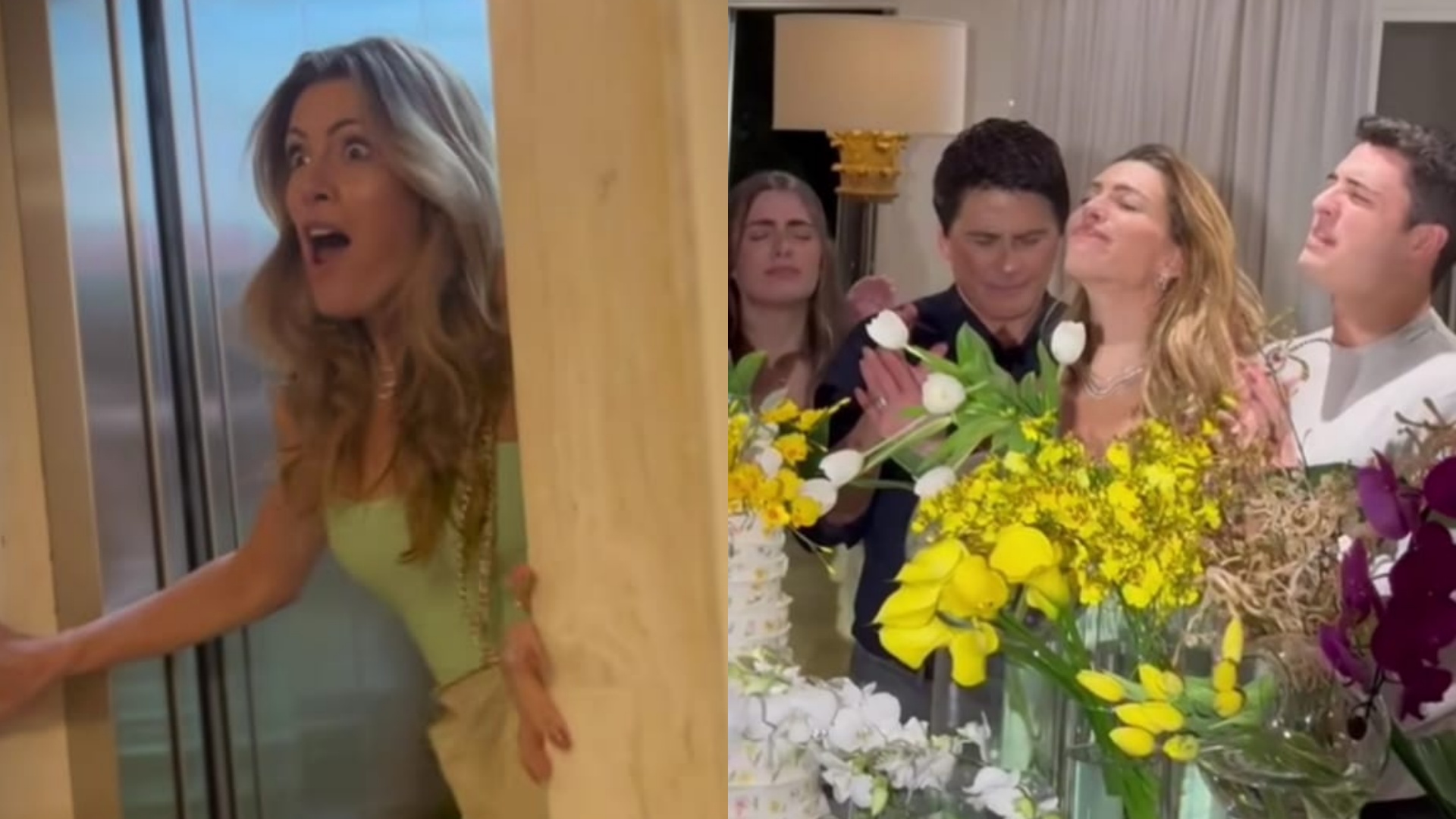 Elaine Mickely ganha festa surpresa de aniversário da família