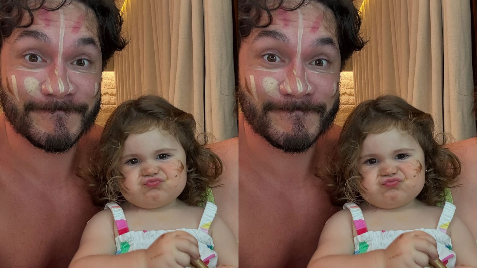 Eliezer leva esporro da filha Lua, de dois anos: ‘Tomei’