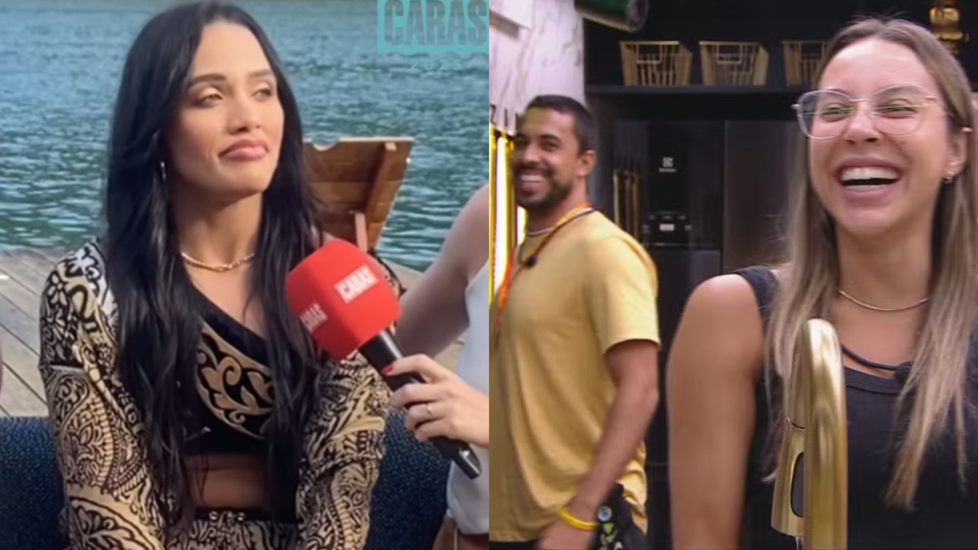 Eva, do BBB 25, opina sobre possível romance de Renata e Maike