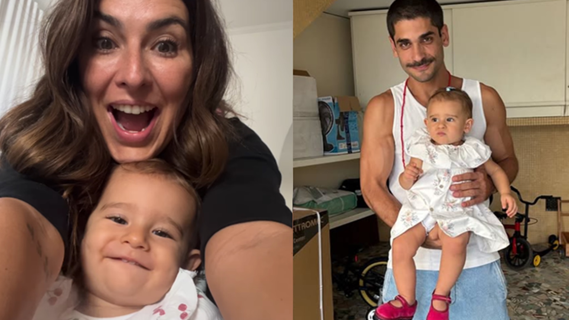 Fernanda Paes Leme e Victor Sampaio celebram 1 ano da filha: ‘Que grande surto”