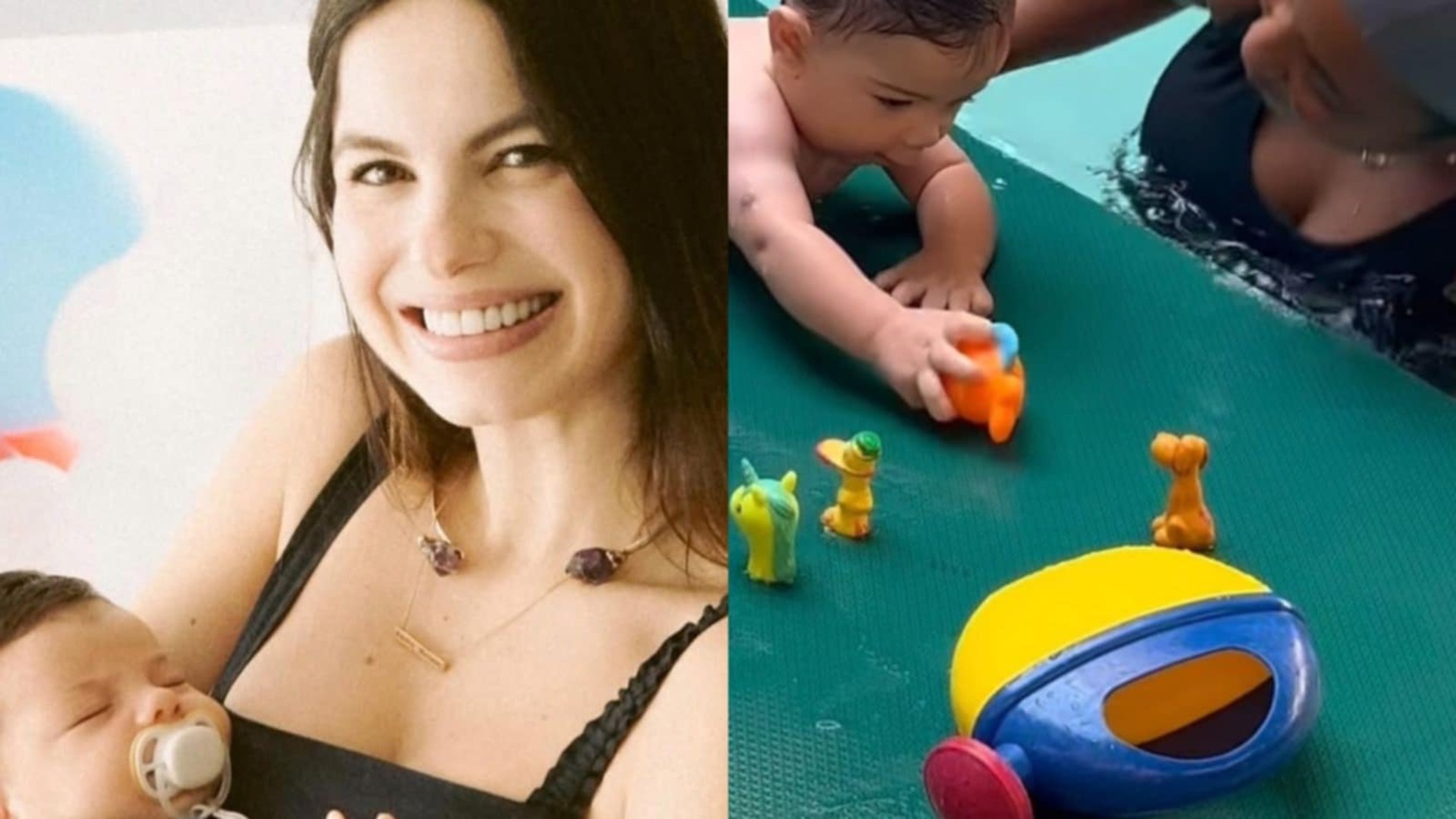 Filho de Sthefany Brito surpreende em sua primeira aula de natação