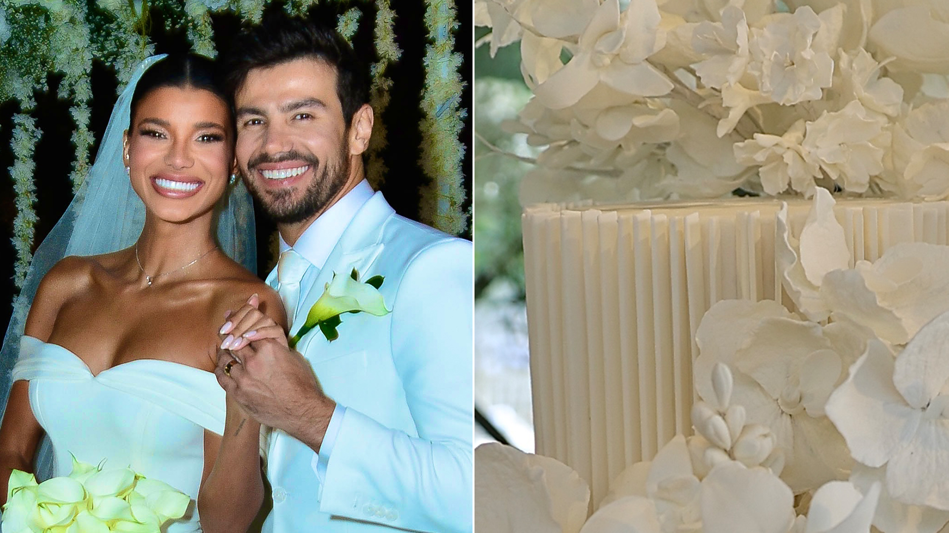 Veja o bolo de casamento elegante de Jakelyne e Mariano