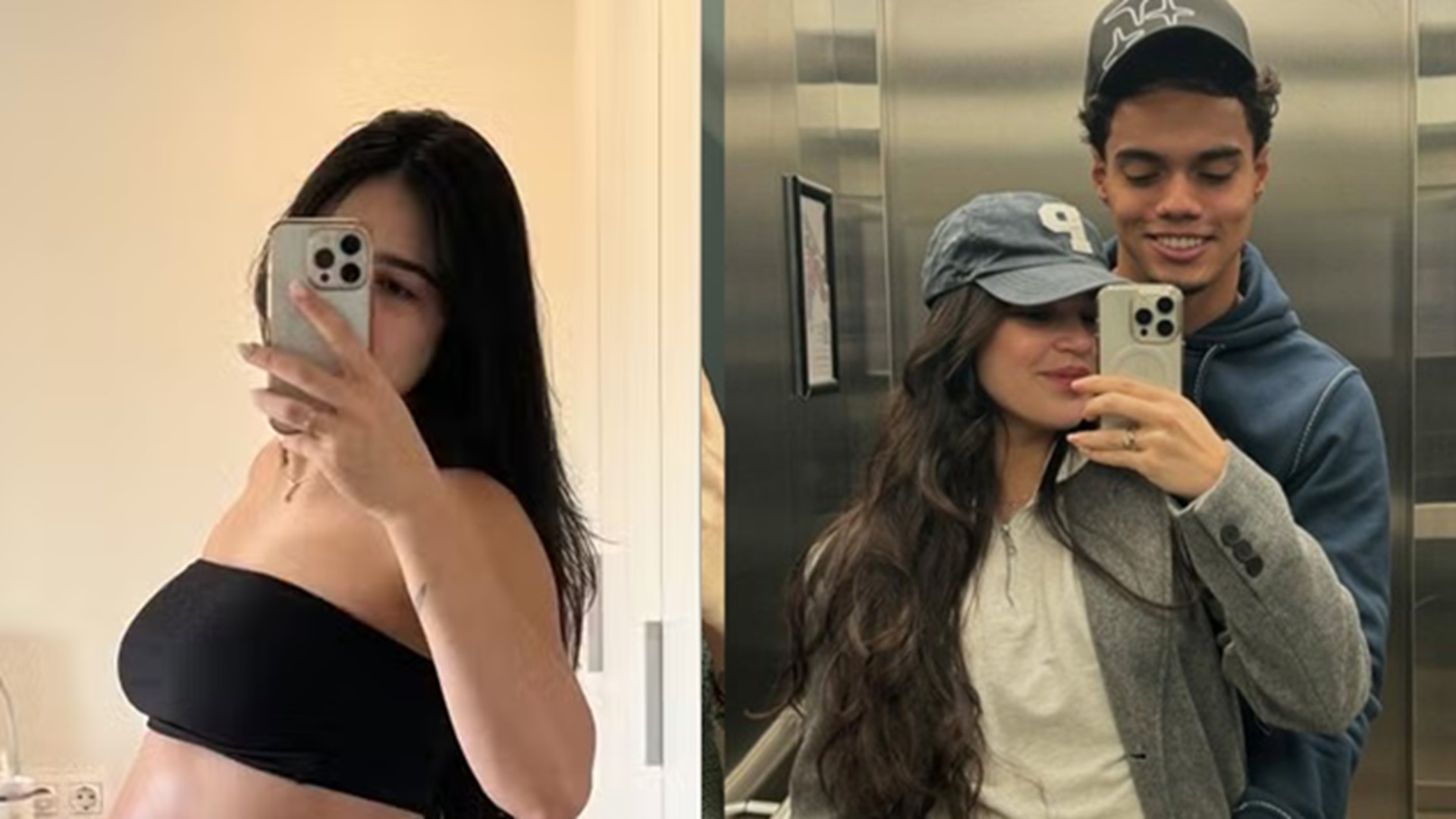 Nora de Ronaldinho Gaúcho exibe barrigão de 9 meses de gravidez: ‘Piscamos’