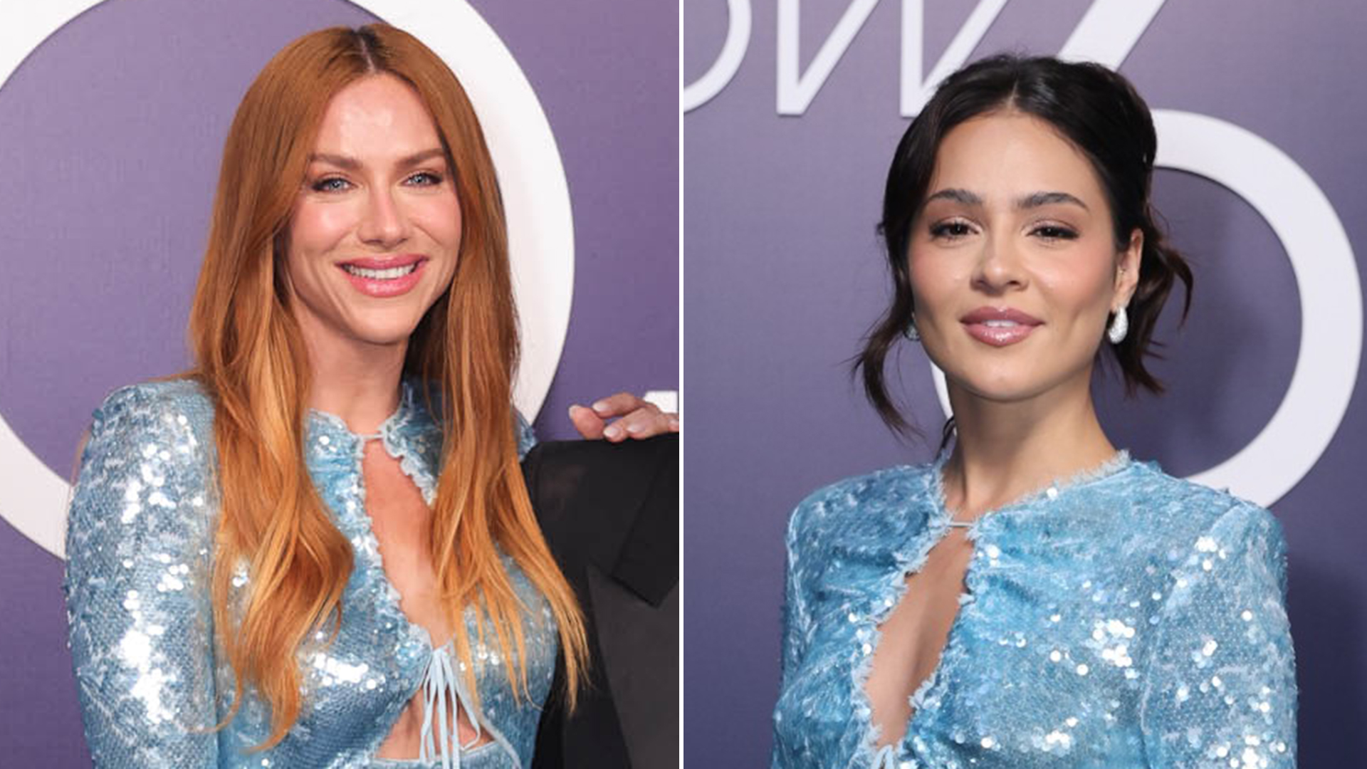 Giovanna Ewbank e Giullia Buscacio usam o mesmo vestido em festa