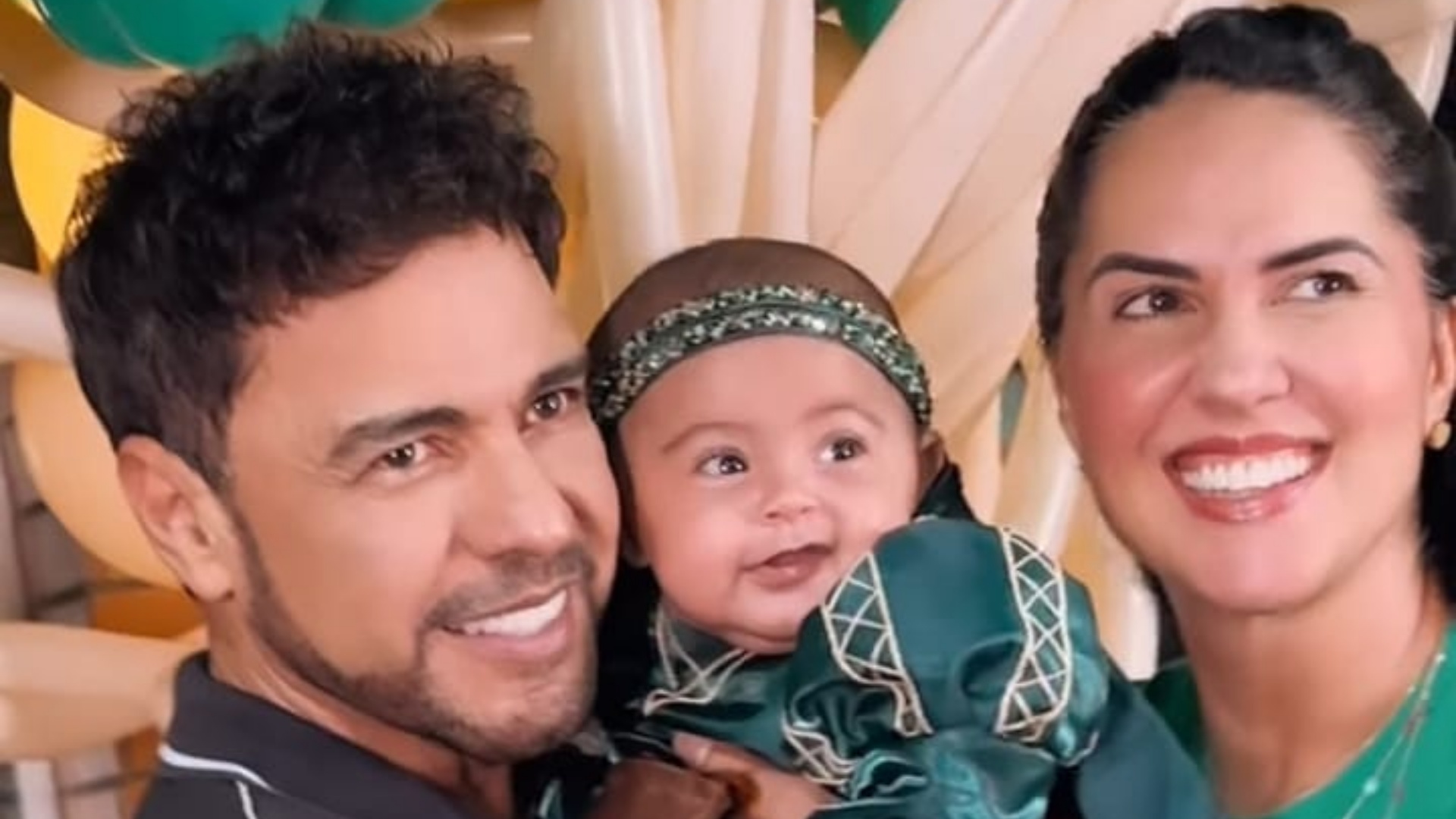 Filha de Graciele Lacerda e Zezé Di Camargo esbanja fofura com look de princesa