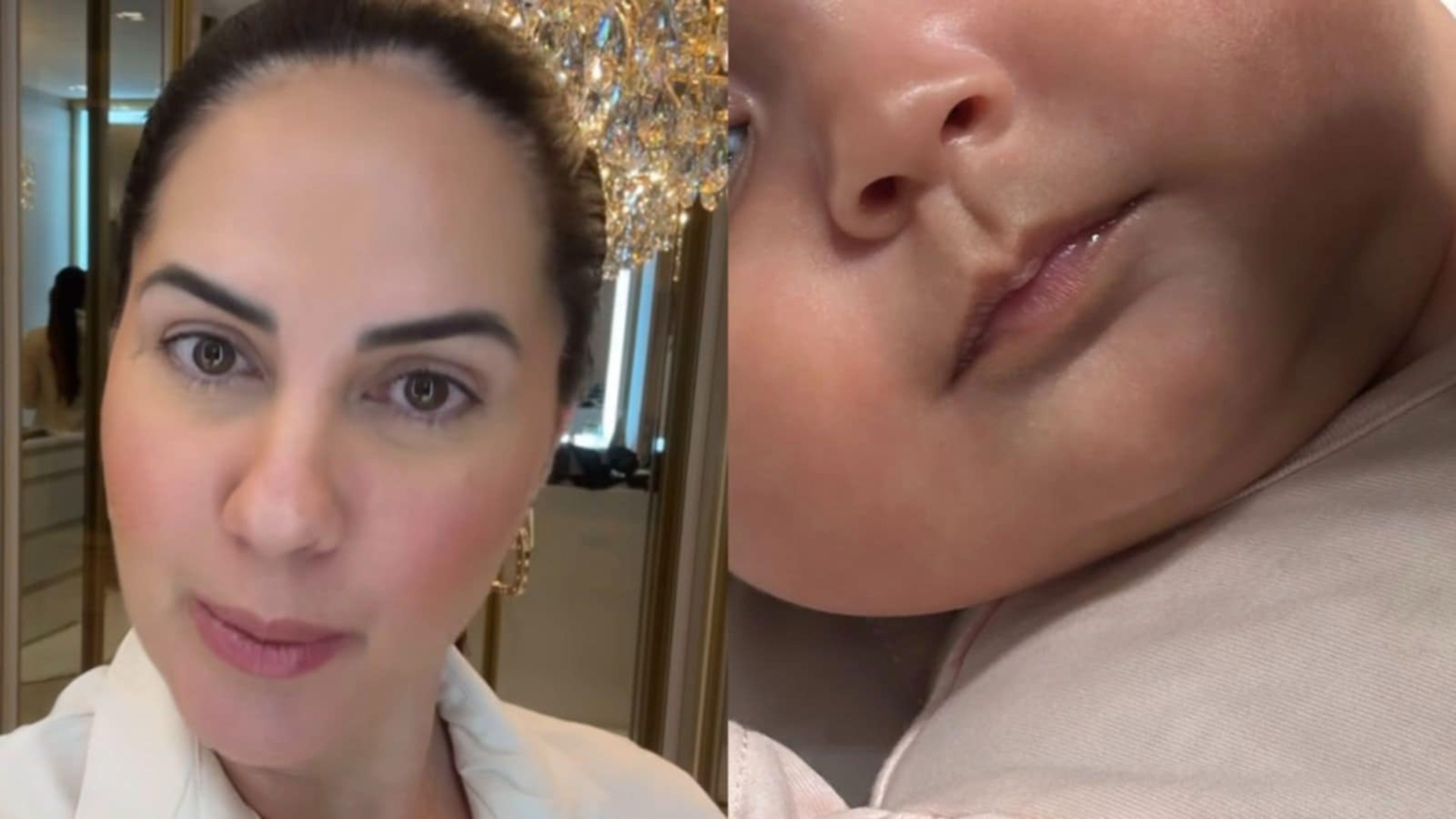 Graciele Lacerda se impressiona com a beleza da filha: ‘É muito linda’