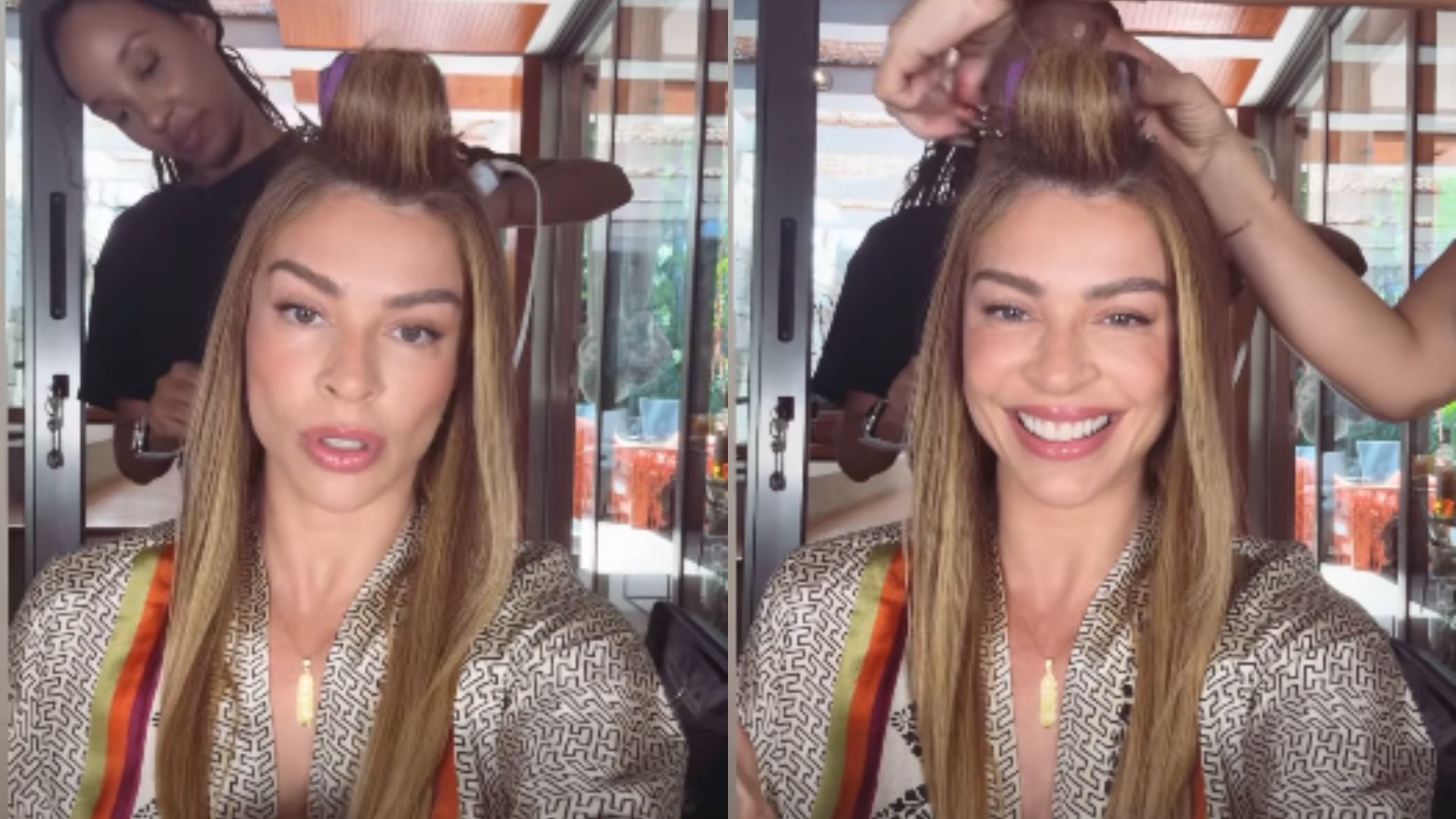 Grazi Massafera corta o cabelo sozinha em casa: ‘Me acho’