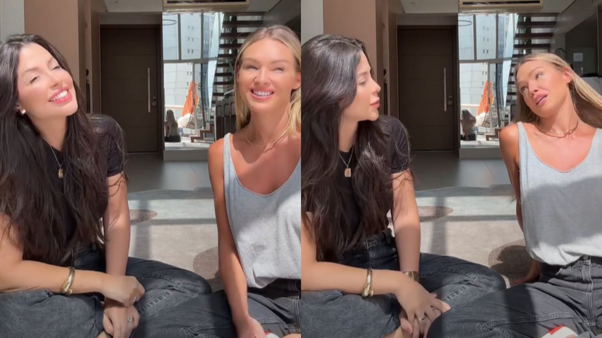 Laís Caldas e Bárbara Heck agitam os fãs ao recriar cena viral do BBB 22